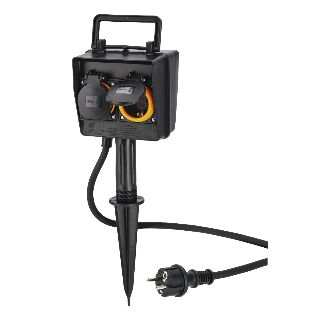 Hama 00223305, Schwarz, Kunststoff, IP44, Garten, Schmutzabweisend, Spritzwassergeschützt, 1 Stück(e