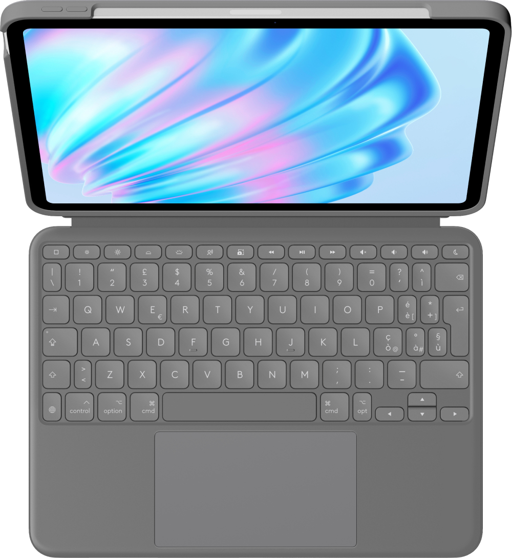 Logitech Combo Touch, QWERTY, Italienisch, Trackpad, 1,8 cm, 1 mm, Apple