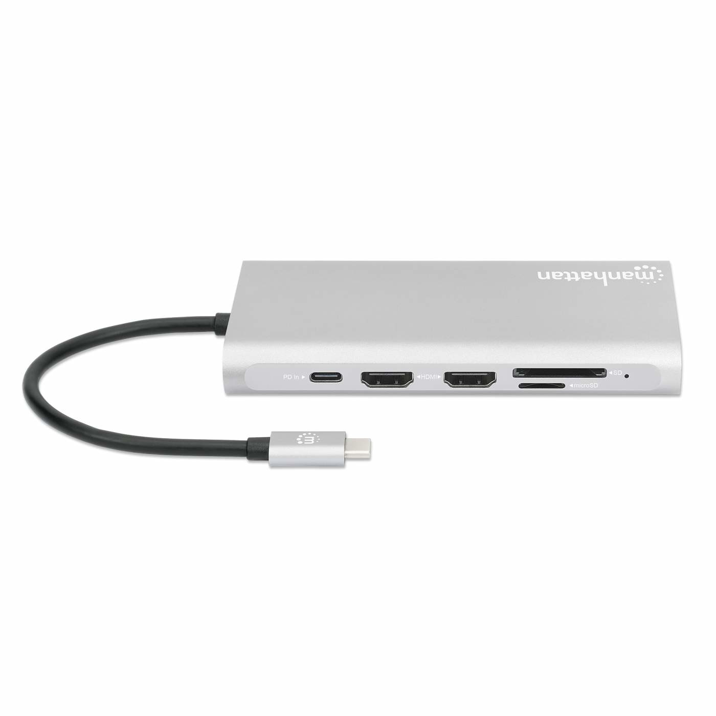 Manhattan USB-C Dock/Hub with Card Reader and MST, Ports (x10):