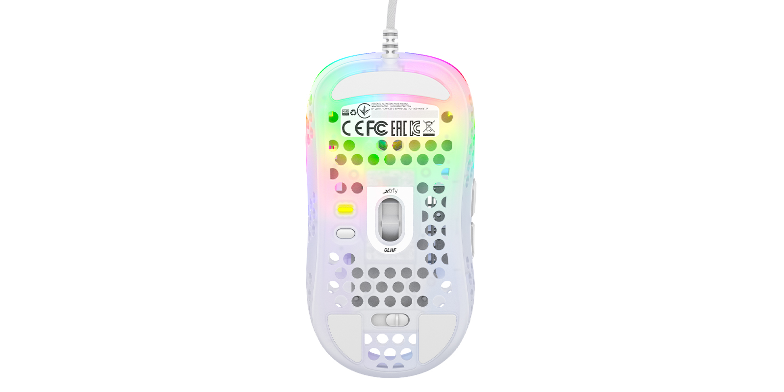 Xtrfy CHERRY XTRFY MZ1, Beidhändig, Optisch, USB Typ-A, 16000 DPI, Weiß