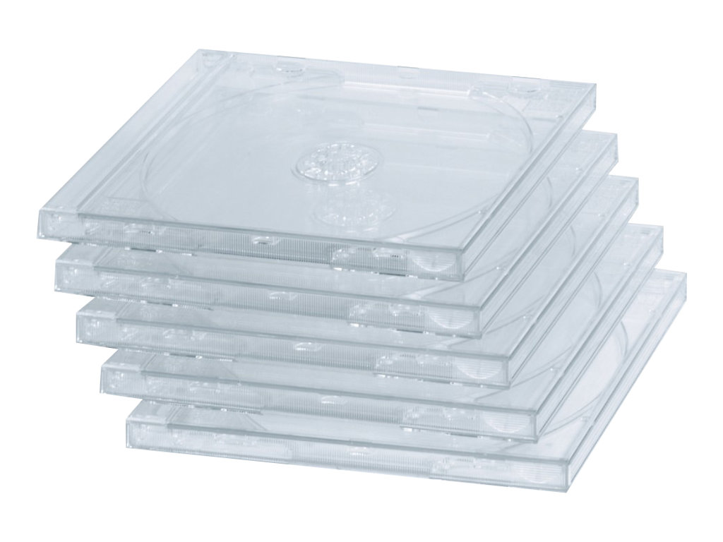 Hama CD-Hülle - Kapazität: 1 CD - durchsichtig (Packung mit 5)