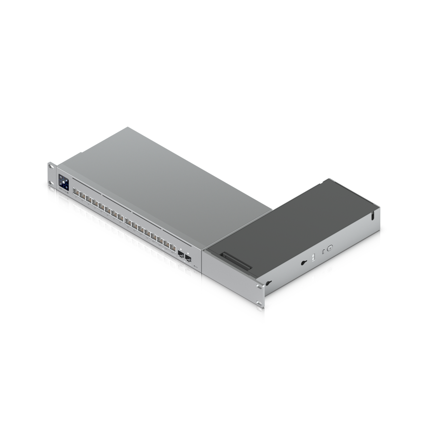 Ubiquiti UACC-Pro-Max-16-RM, Montageset, Schwarz, Silber, Polycarbonat (PC), Stahl, USW-Pro-Max-16,