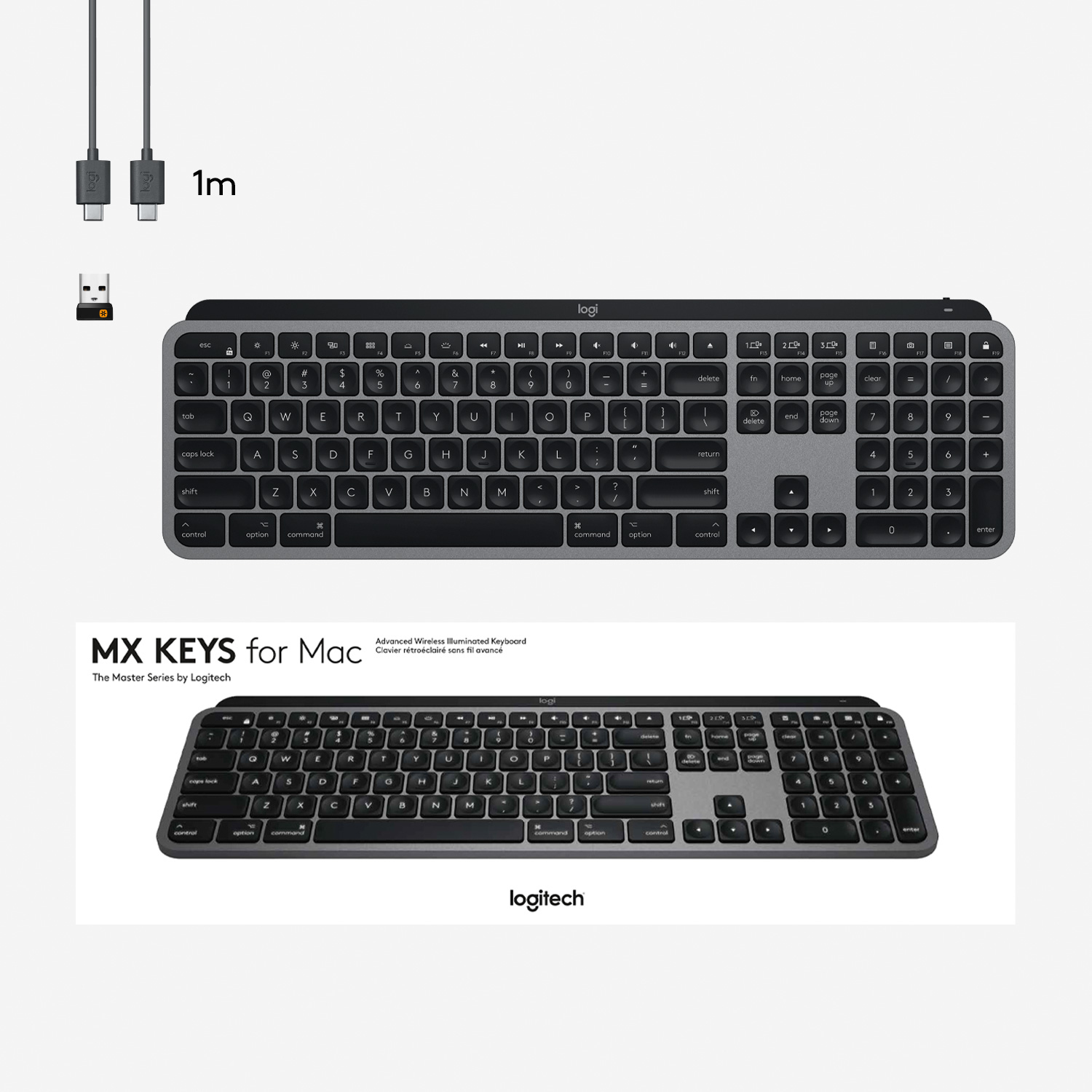 Logitech MX Keys für Mac - Tastatur - hinterleuchtet