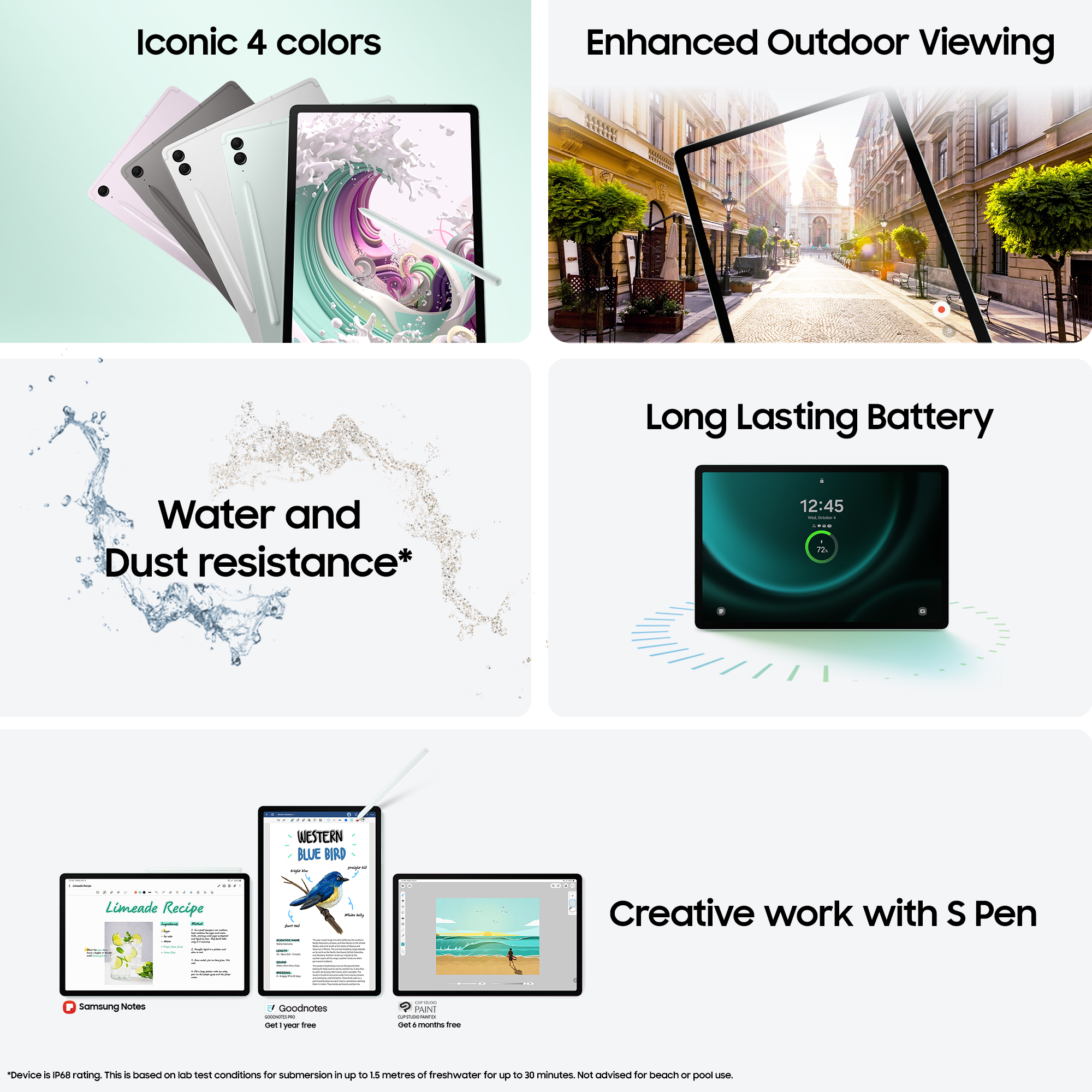 Samsung Galaxy Tab S9 FE+ X610, 12GB RAM, 256GB, Graphite