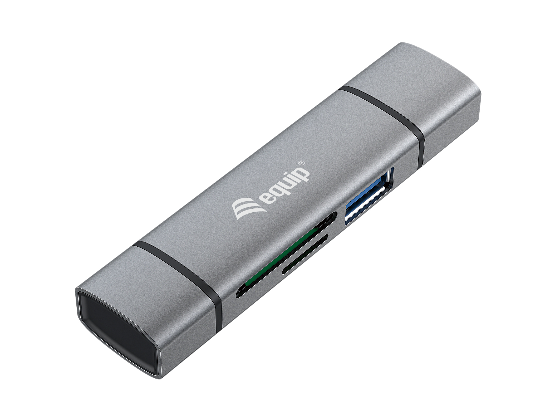 Equip Dual-Slot-Cardreader with 1 Port USB 3.0 Hub, USB 3.0 [Stecker, Multi]