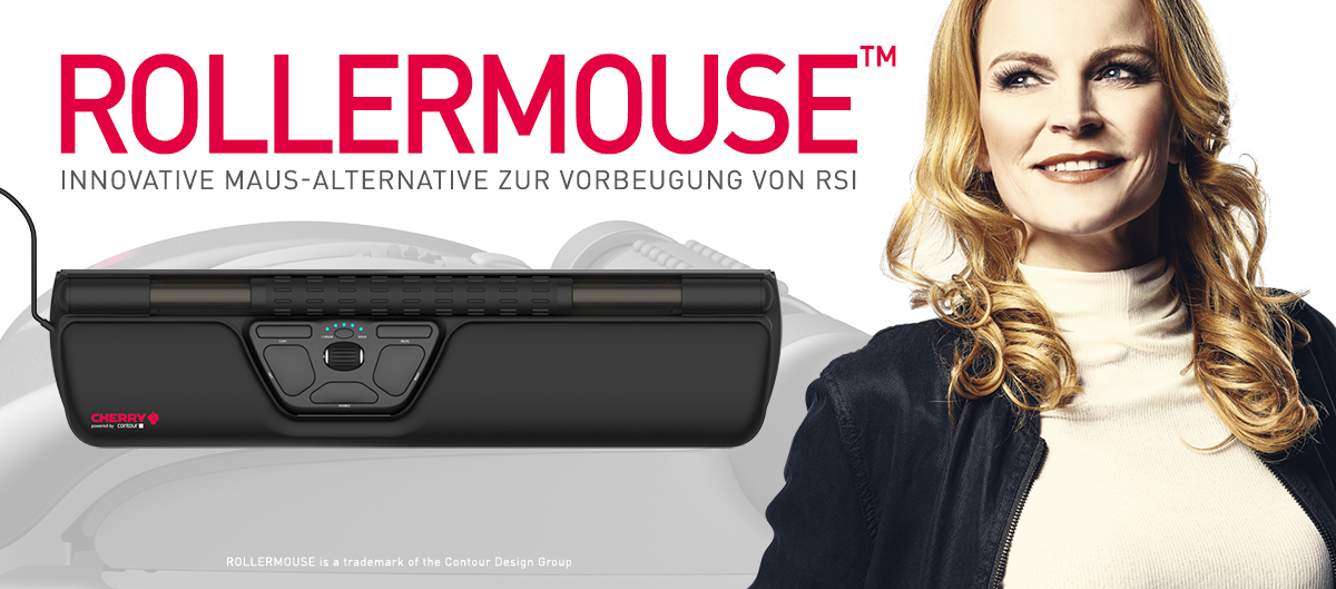Cherry ROLLERMOUSE - Zentrales Zeigegerät - ergonomisch