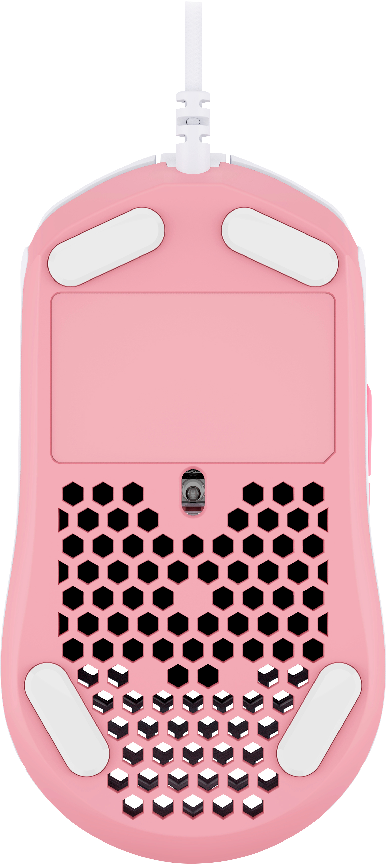 HP HyperX Pulsefire Haste ? Gaming-Maus (Weiß-Pink), Beidhändig, Optisch, USB Typ-A, 3200 DPI, Pink,