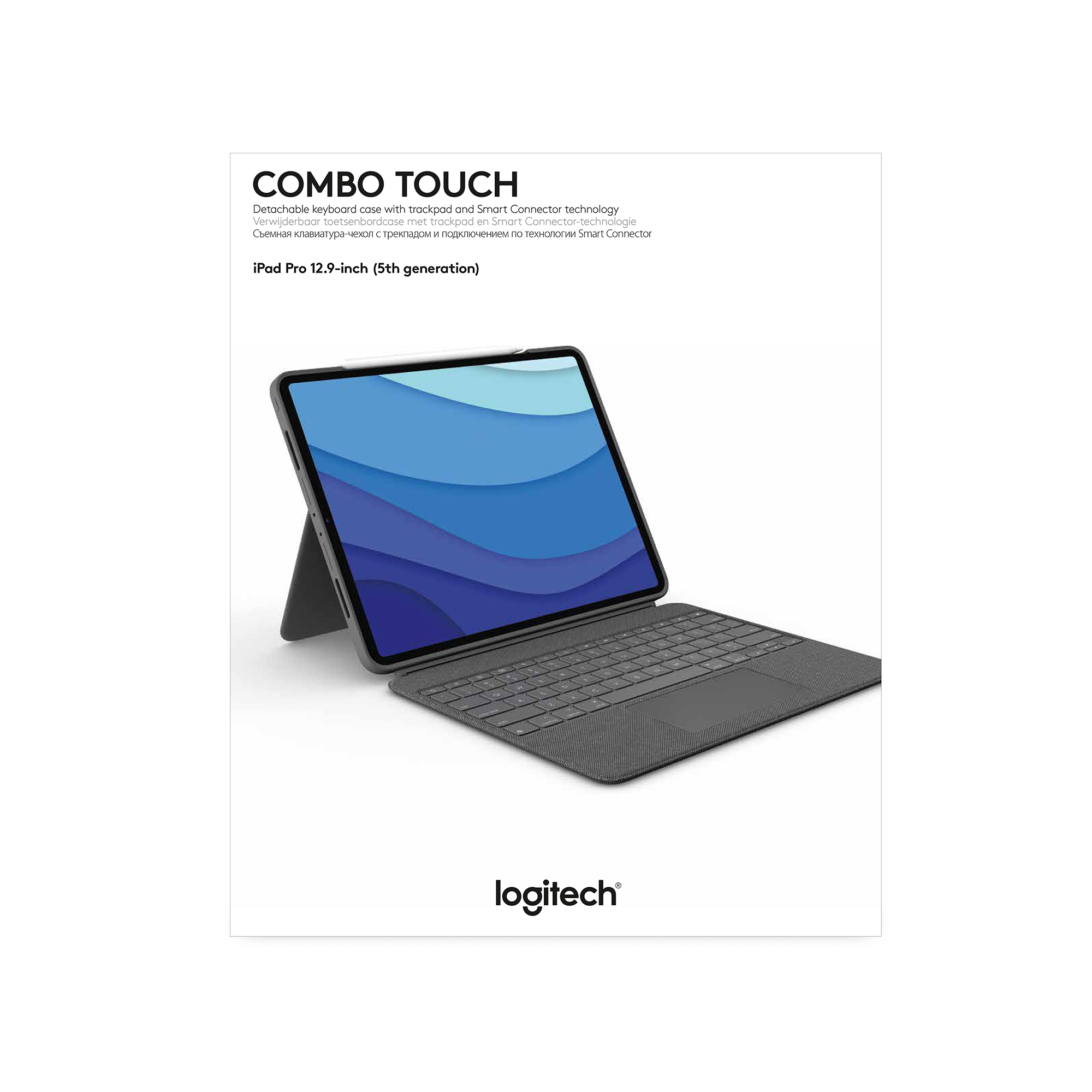 Logitech Combo Touch - Tastatur und Foliohülle - mit Trackpad - hintergrundbeleuchtet - Apple Smart
