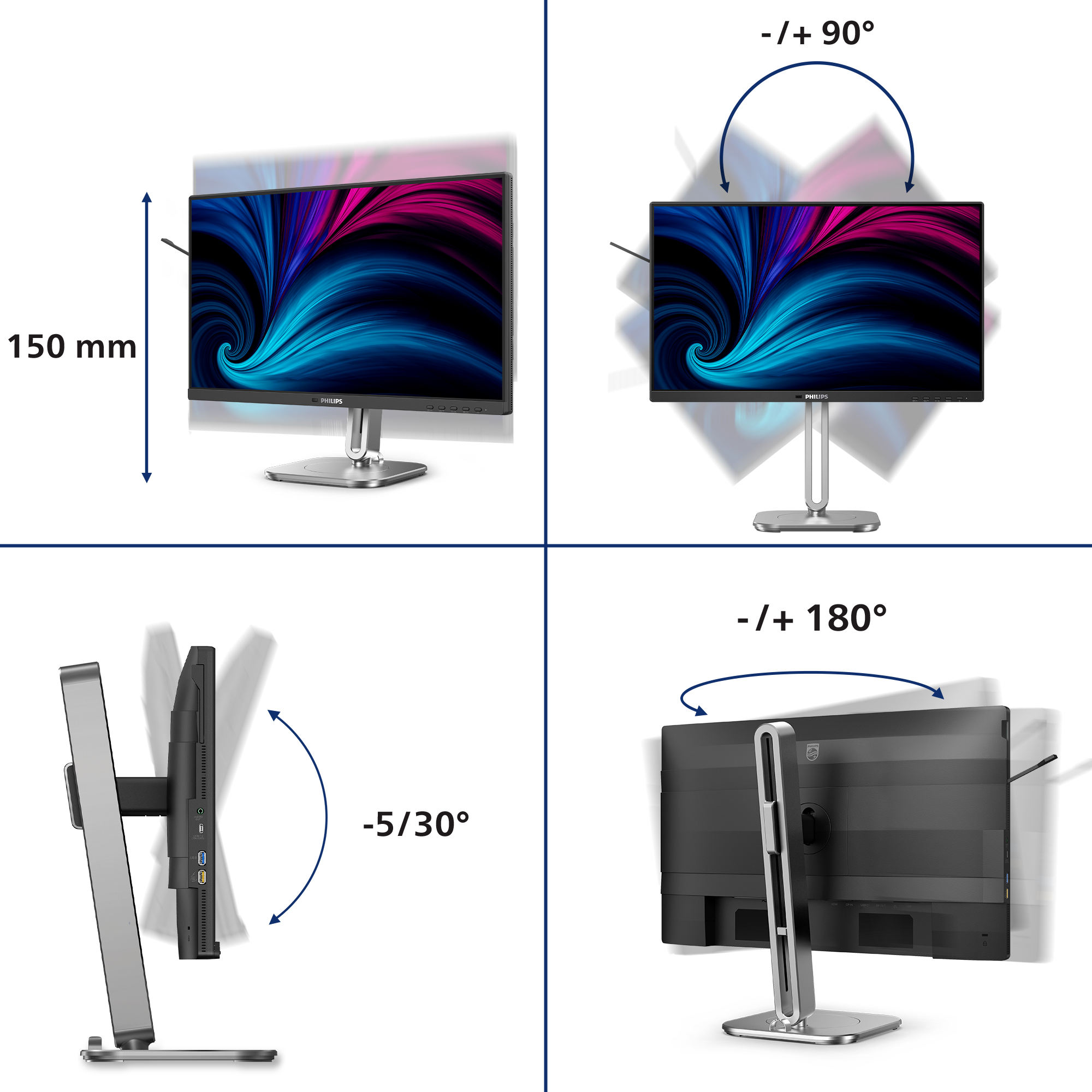 B-WARE - Philips 24B2U4301 - 4000 Series - LED-Monitor - 61 cm (24")