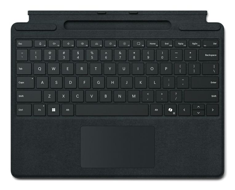 Microsoft Surface Pro Keyboard mit Copilot-Taste und Stiftaufbewahrung (ohne Stift), schwarz, DE
