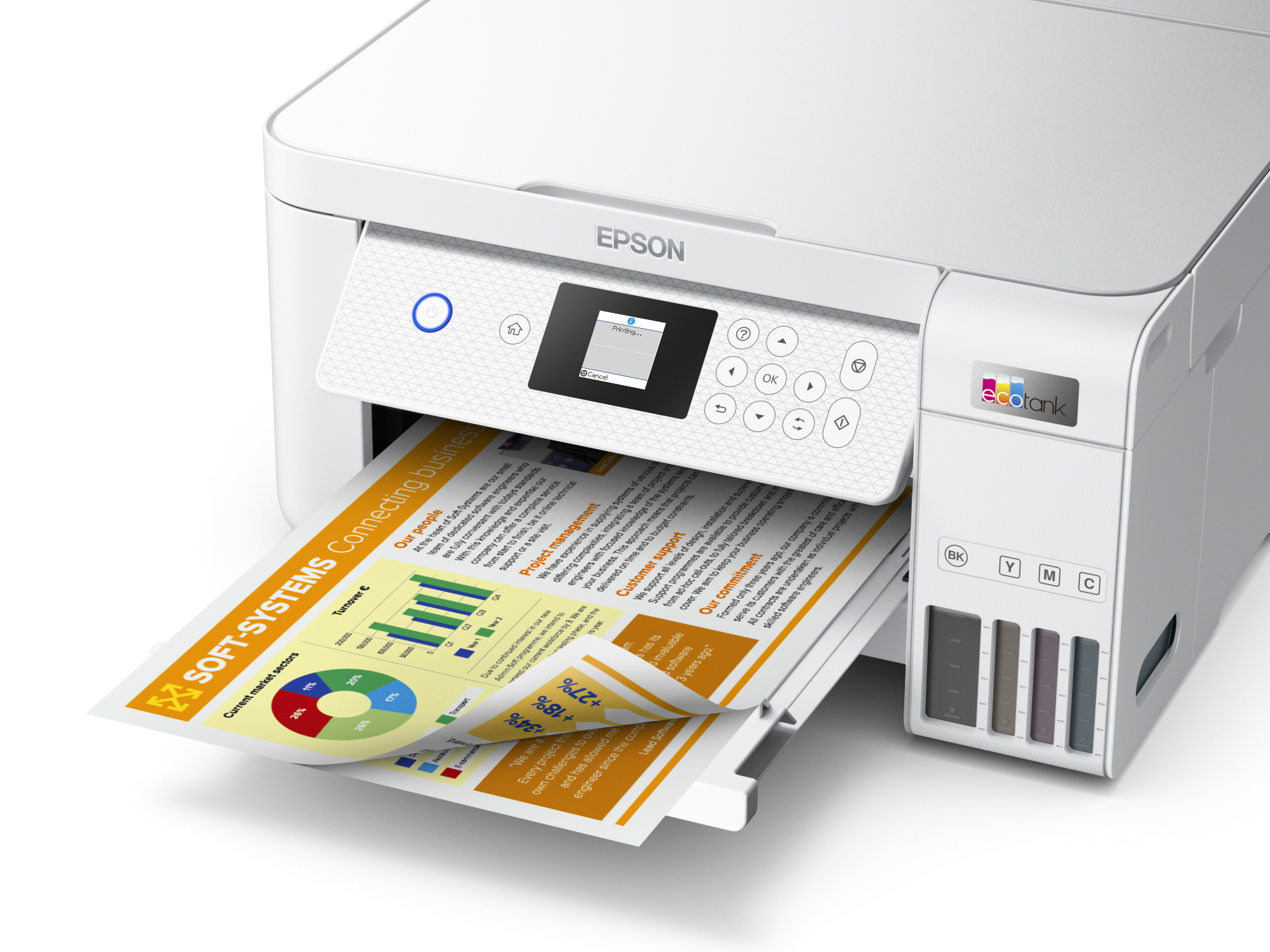 Epson EcoTank ET-2856 - Multifunktionsdrucker - Farbe - Tintenstrahl - wiederbefüllbar - A4 (Medien)