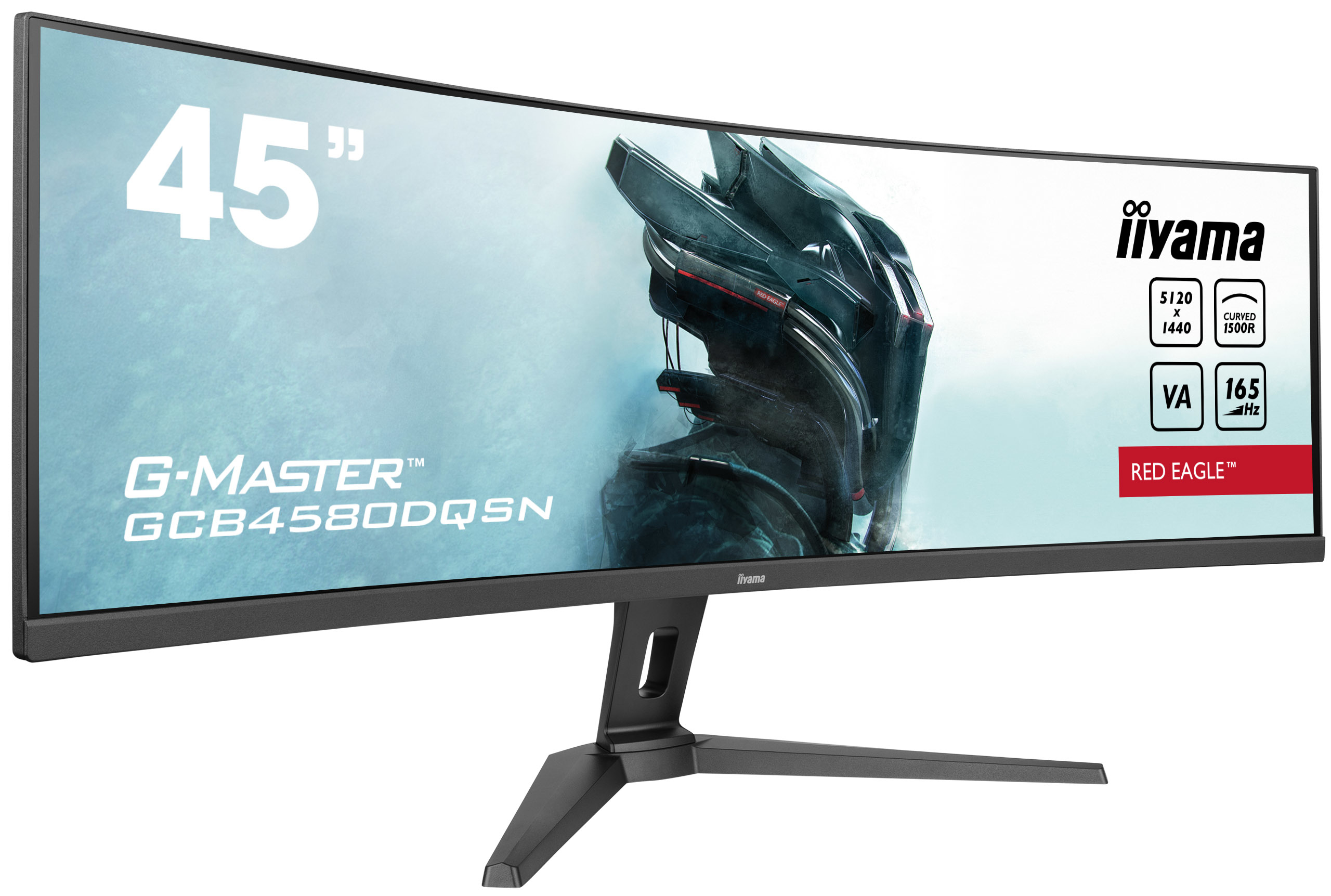 B-WARE - Iiyama G-MASTER Red Eagle GCB4580DQSN-B1 Curved-Monitor 114.3cm (45") DQHD), VA, 0.8ms, HDM