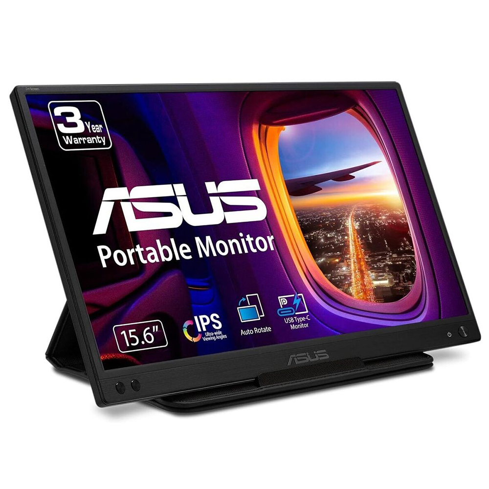 ASUS ZenScreen MB166C, 15.6" FHD IPS, 60Hz, 5ms, 250nits, USB-C m. DP