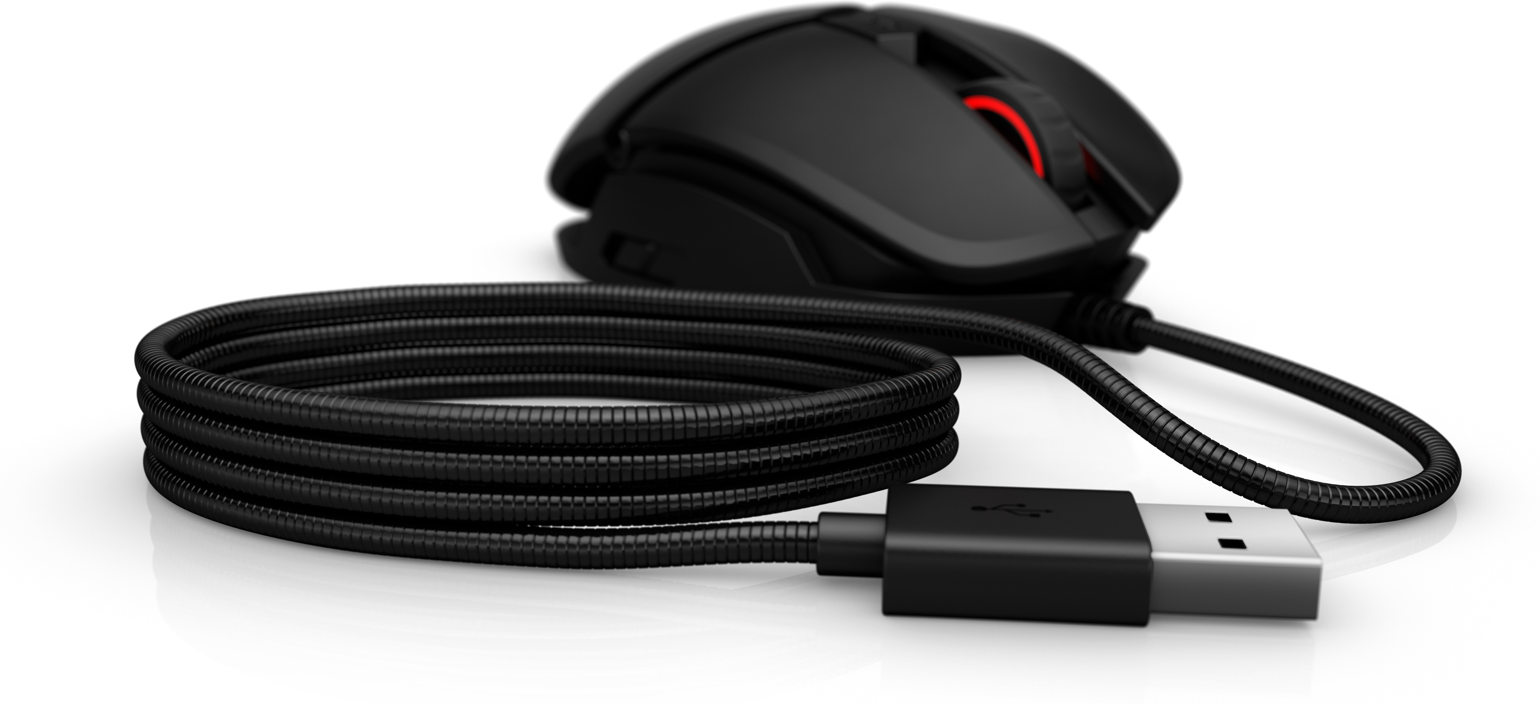 HP OMEN by Reactor Maus, rechts, Optisch, USB Typ-A, 16000 DPI, 0,2 ms, Schwarz