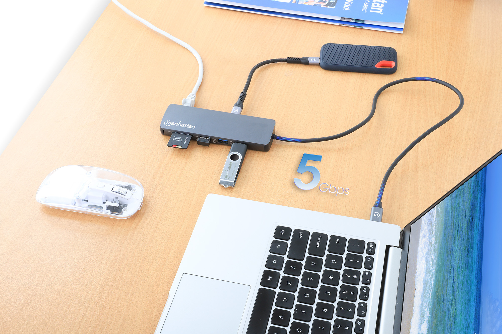 Manhattan Dockingstation - USB-C 3.2 Gen 1