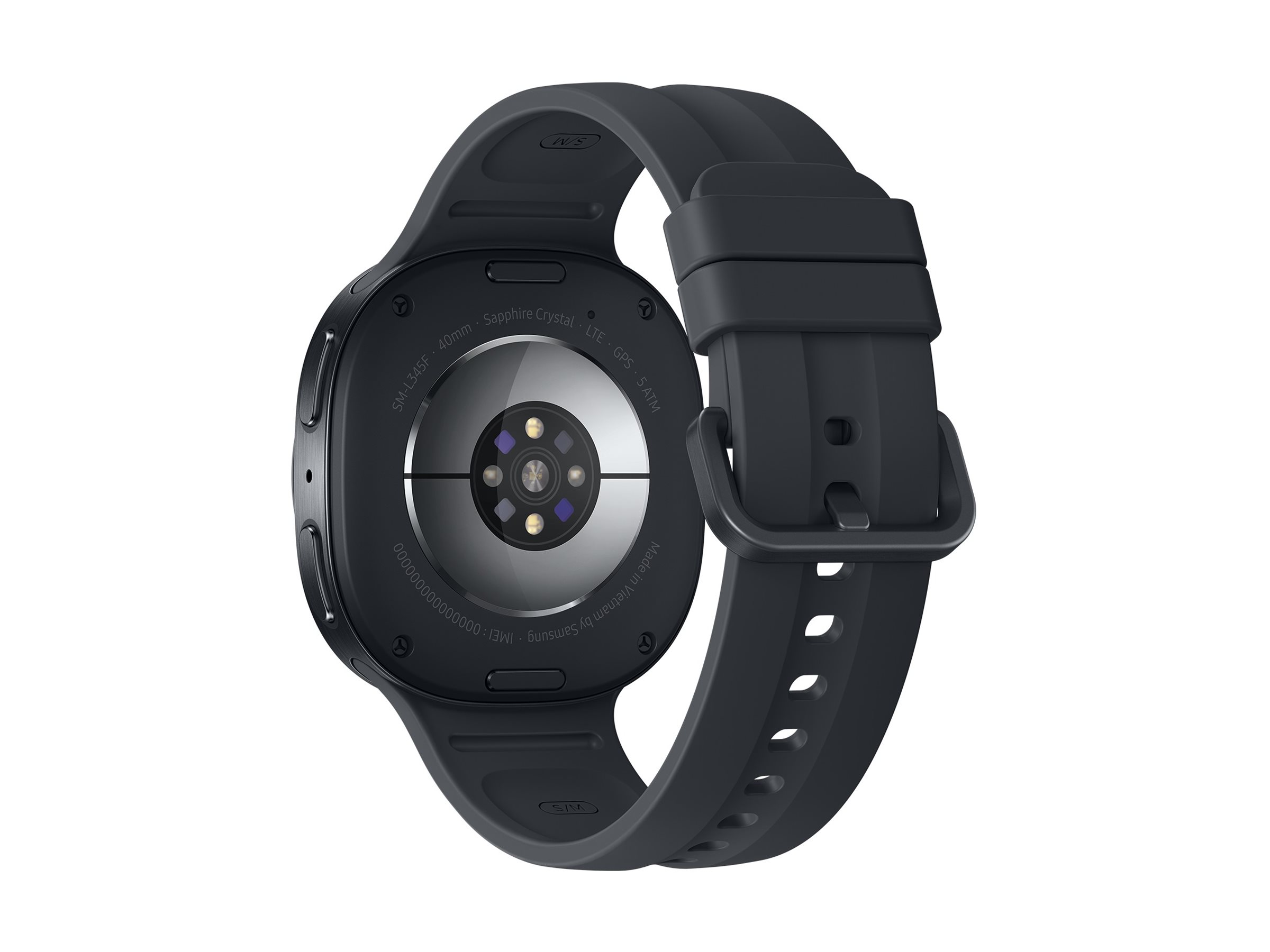 Samsung Galaxy Watch9 - 40 mm - Carbon-Schwarz - intelligente Uhr mit Sportband - schwarz - Bandgröß