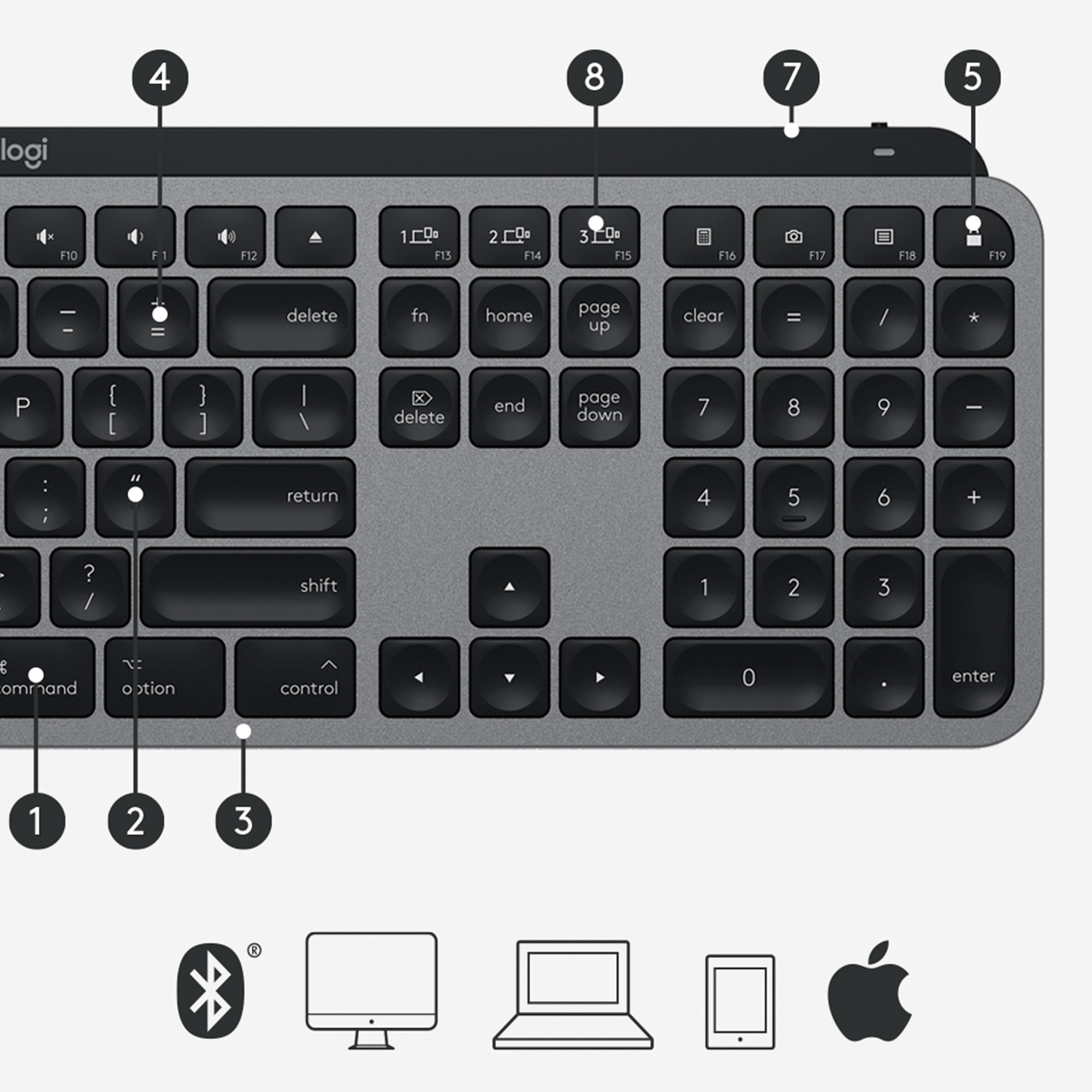 Logitech MX Keys für Mac - Tastatur - hinterleuchtet