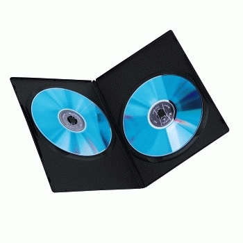 Hama DVD-ROM Slim Double Box - Slim Jewel Case für Speicher-DVD - Kapazität: 2 DVD - Schwarz (Packun