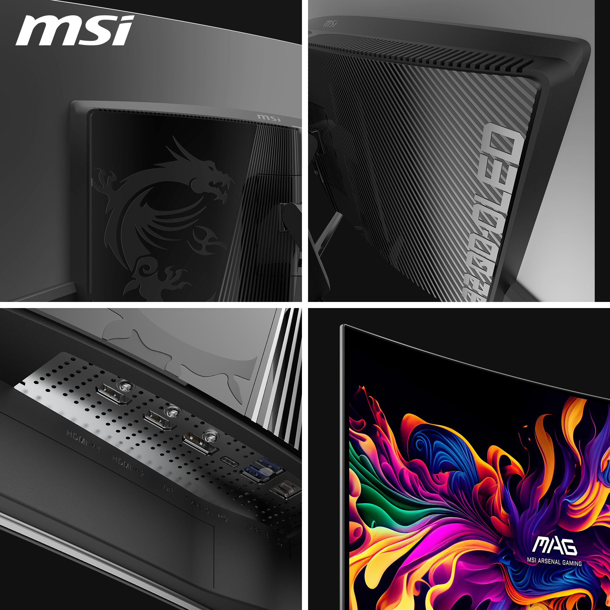 MSI MPG 321CURXDE QD-OLED, 31.5" 4K UHD OLED, 240Hz, 0,03ms, 1x DP, 2x HDMI, 1x USB-C (m. DP)