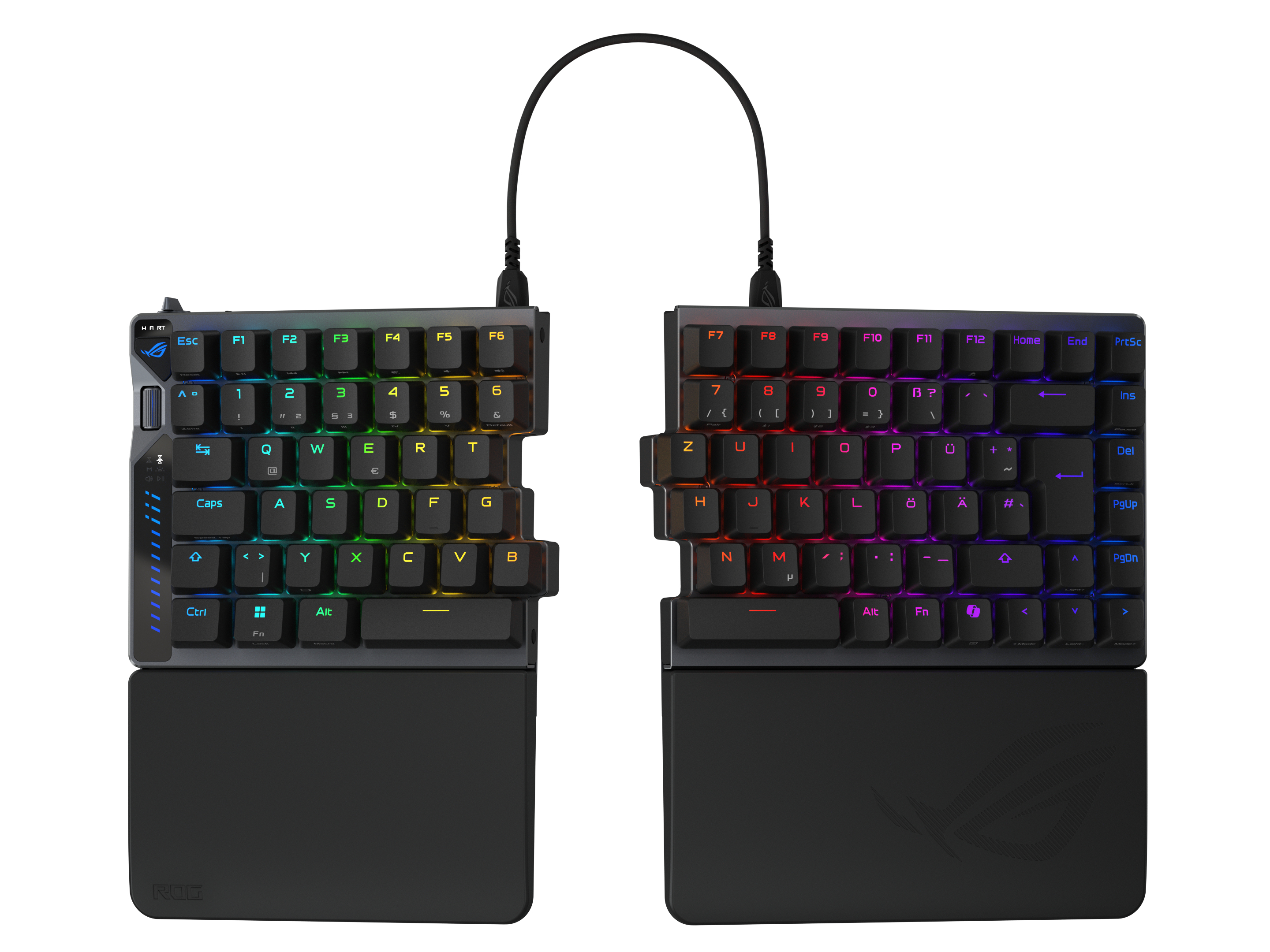 ASUS ROG Falcata, Verkabelt & Kabellos, USB + RF Wireless + Bluetooth, Magnetic-mechanical key switc
