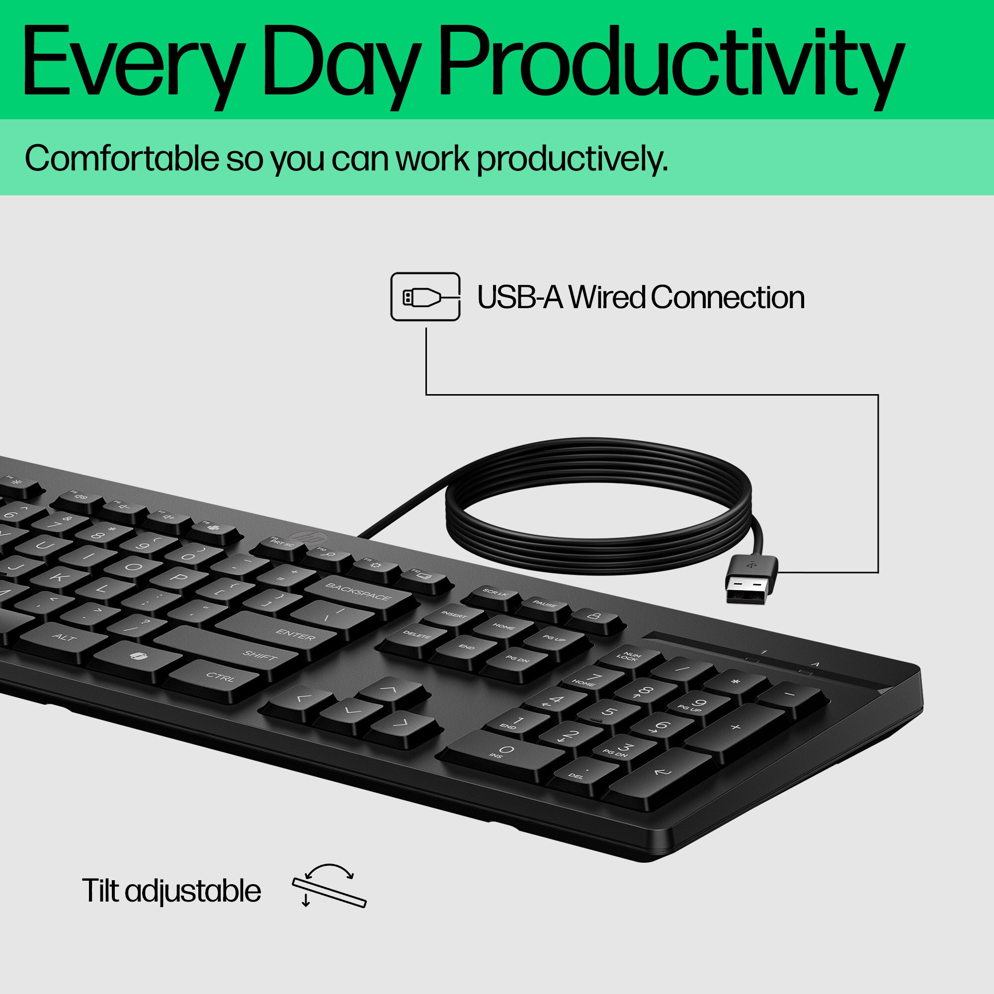 HP 125 G2 - Tastatur - USB - Deutsch - bulk