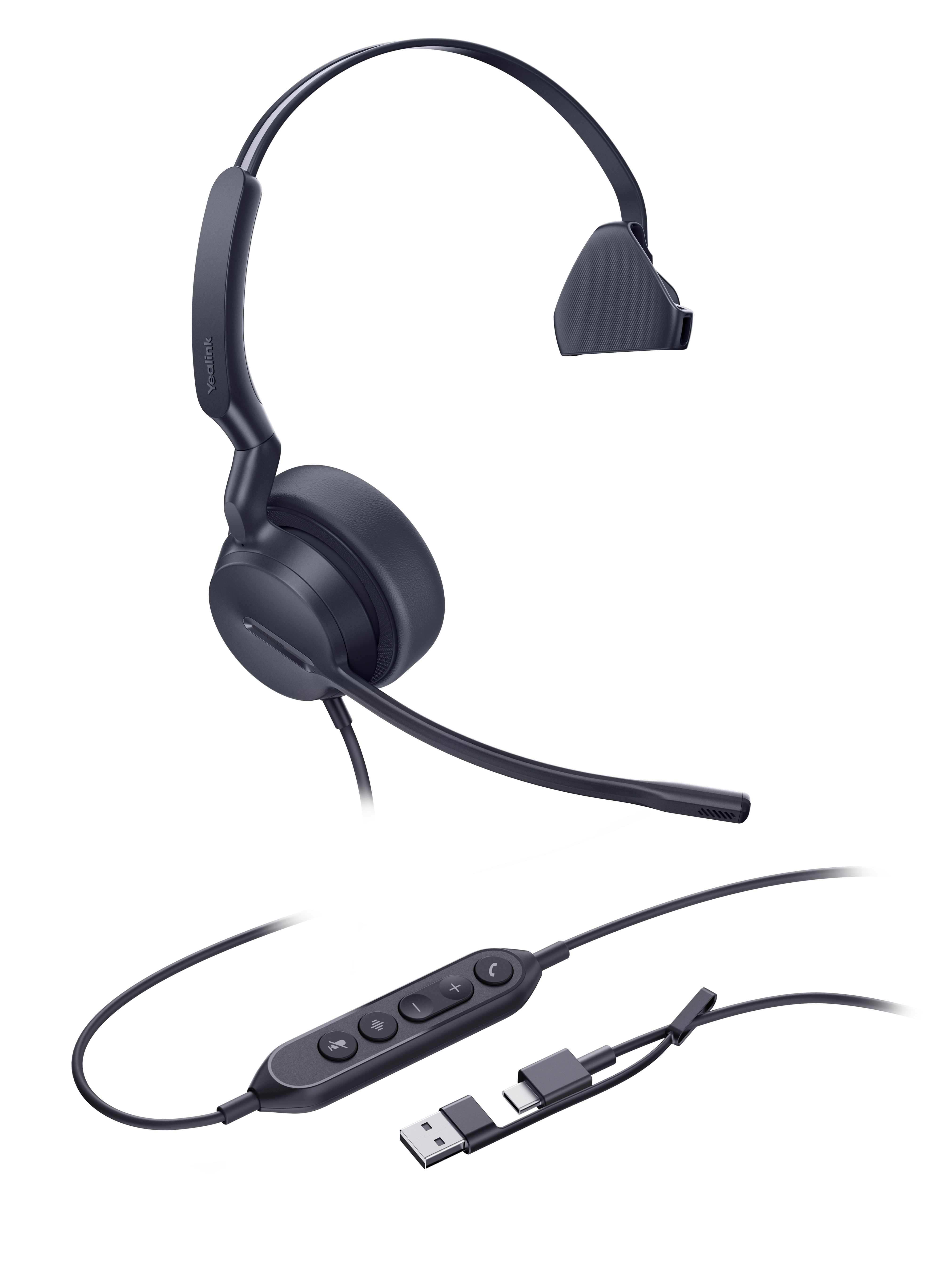 Yealink UH44 Mono - Headset - On-Ear - kabelgebunden