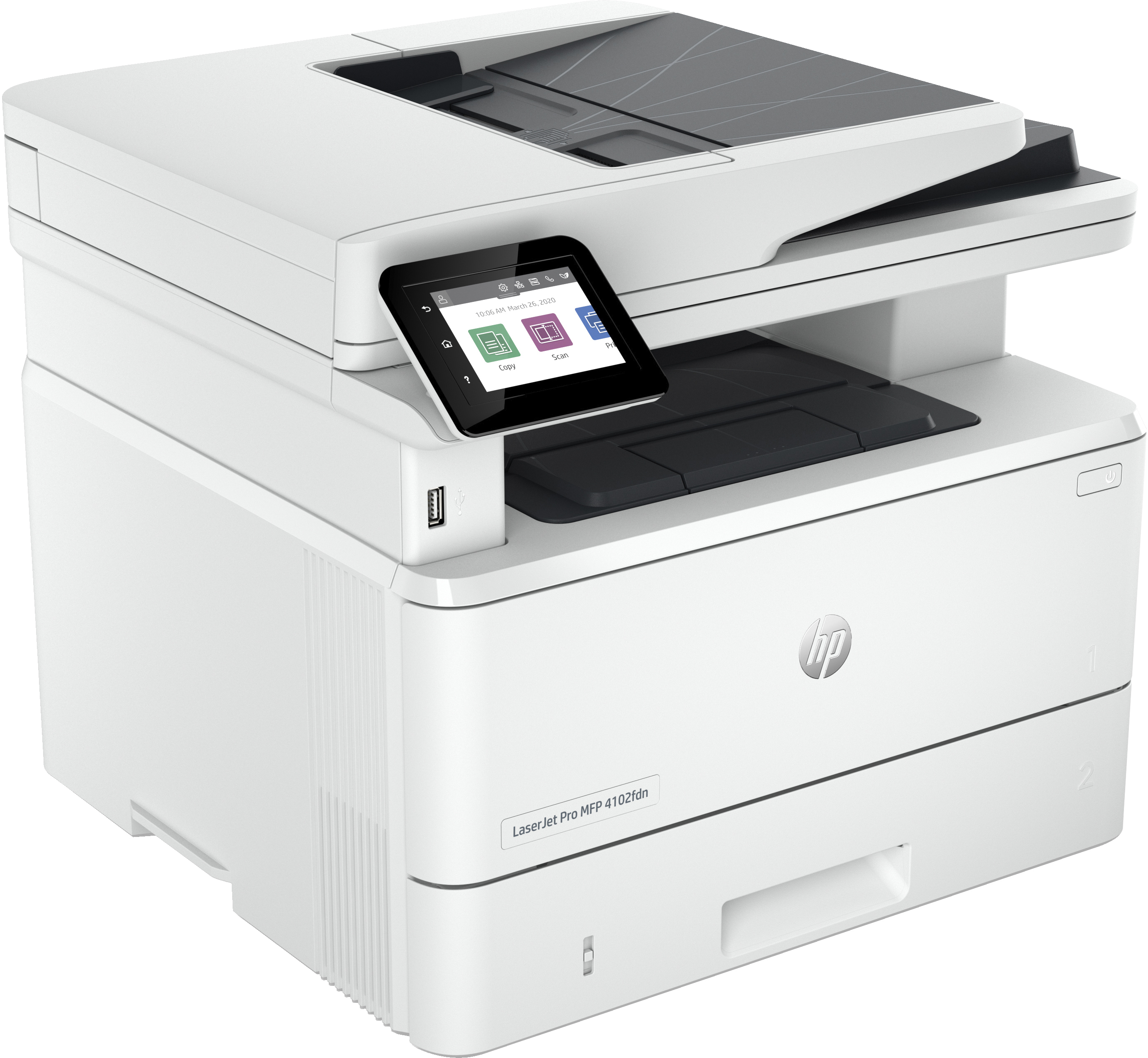 HP LaserJet Pro MFP 4102fdn Drucker, Laser, Monodruck, 1200 x 1200 DPI, Monokopie, A4, Weiß