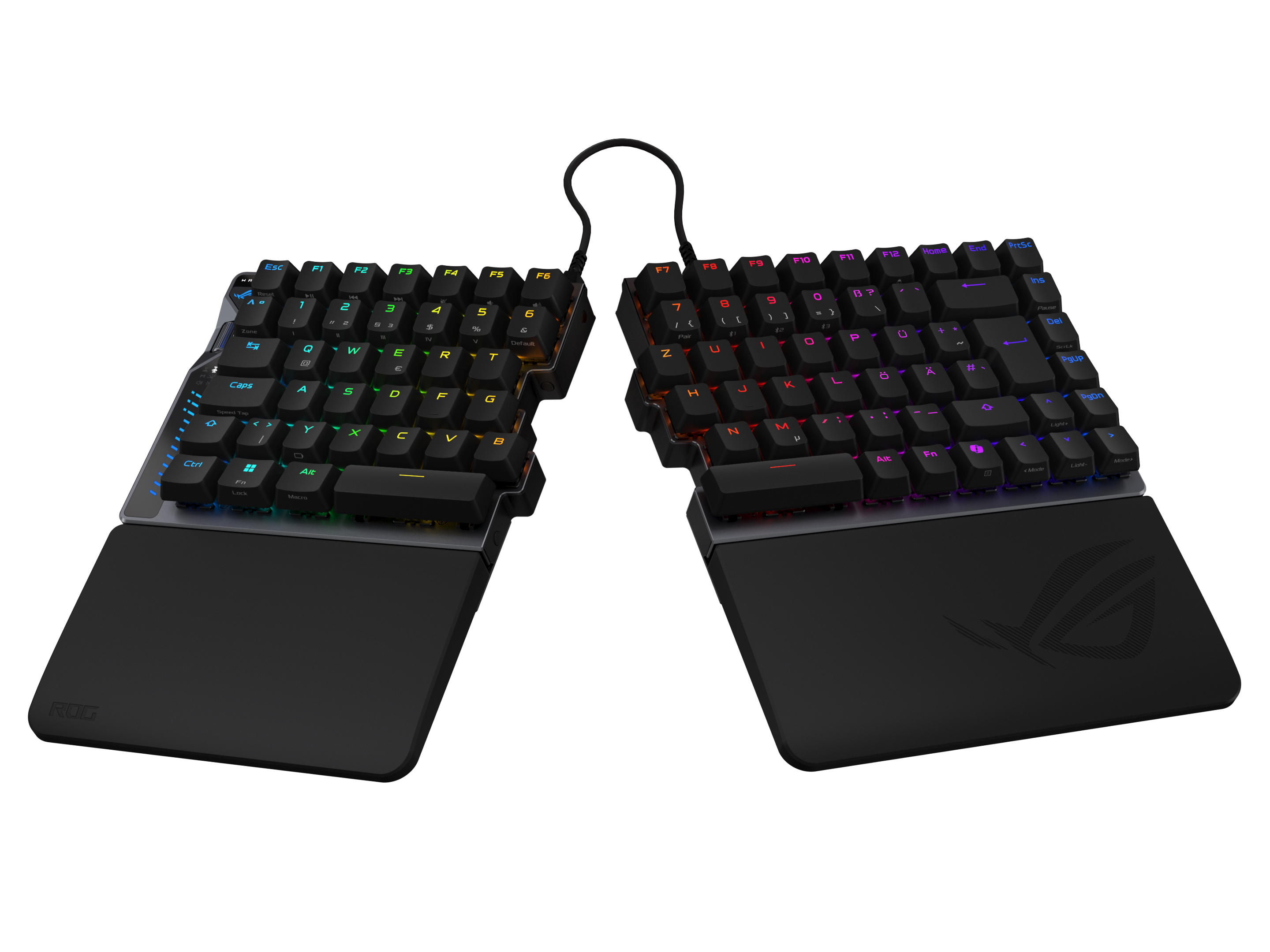 ASUS ROG Falcata, Verkabelt & Kabellos, USB + RF Wireless + Bluetooth, Magnetic-mechanical key switc