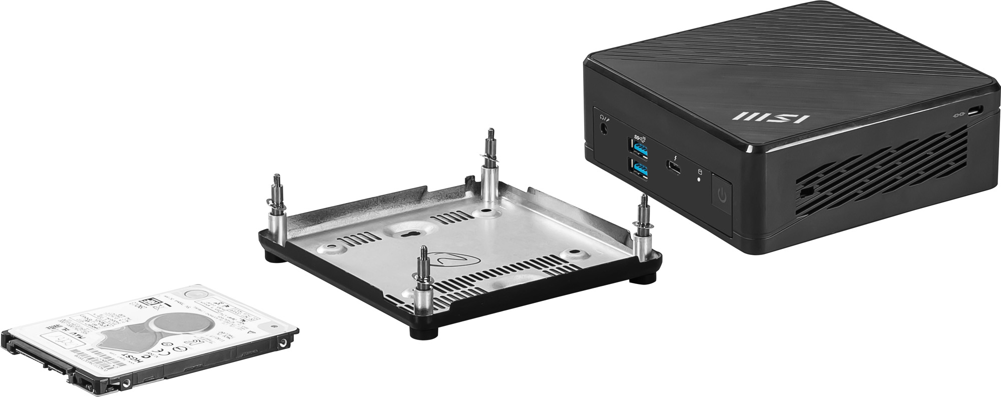 MSI Cubi NUC 1MG-007BDE Barebone, Core 7 150U, 2xDDR5 SO-DIMM, 1xPCIe, Wi-Fi 6E