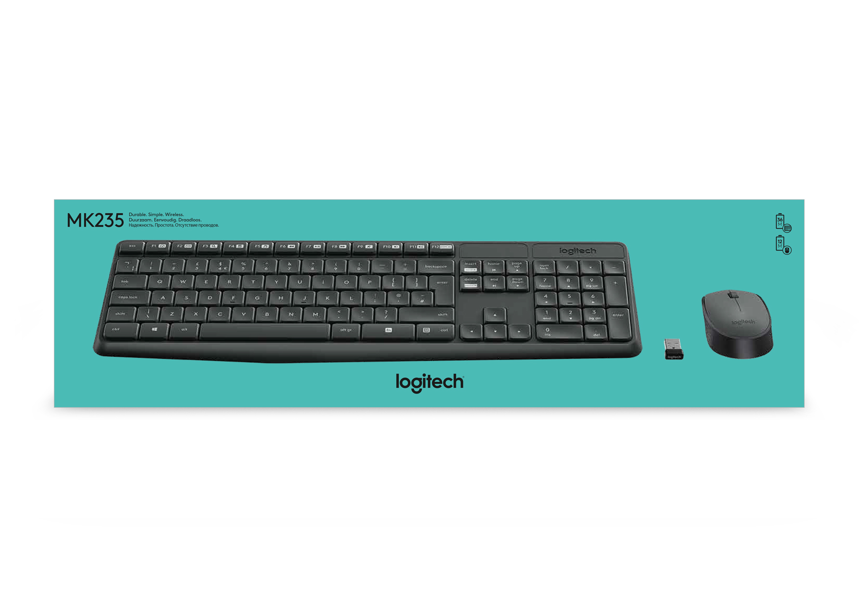 Logitech MK235 - Tastatur-und-Maus-Set - kabellos