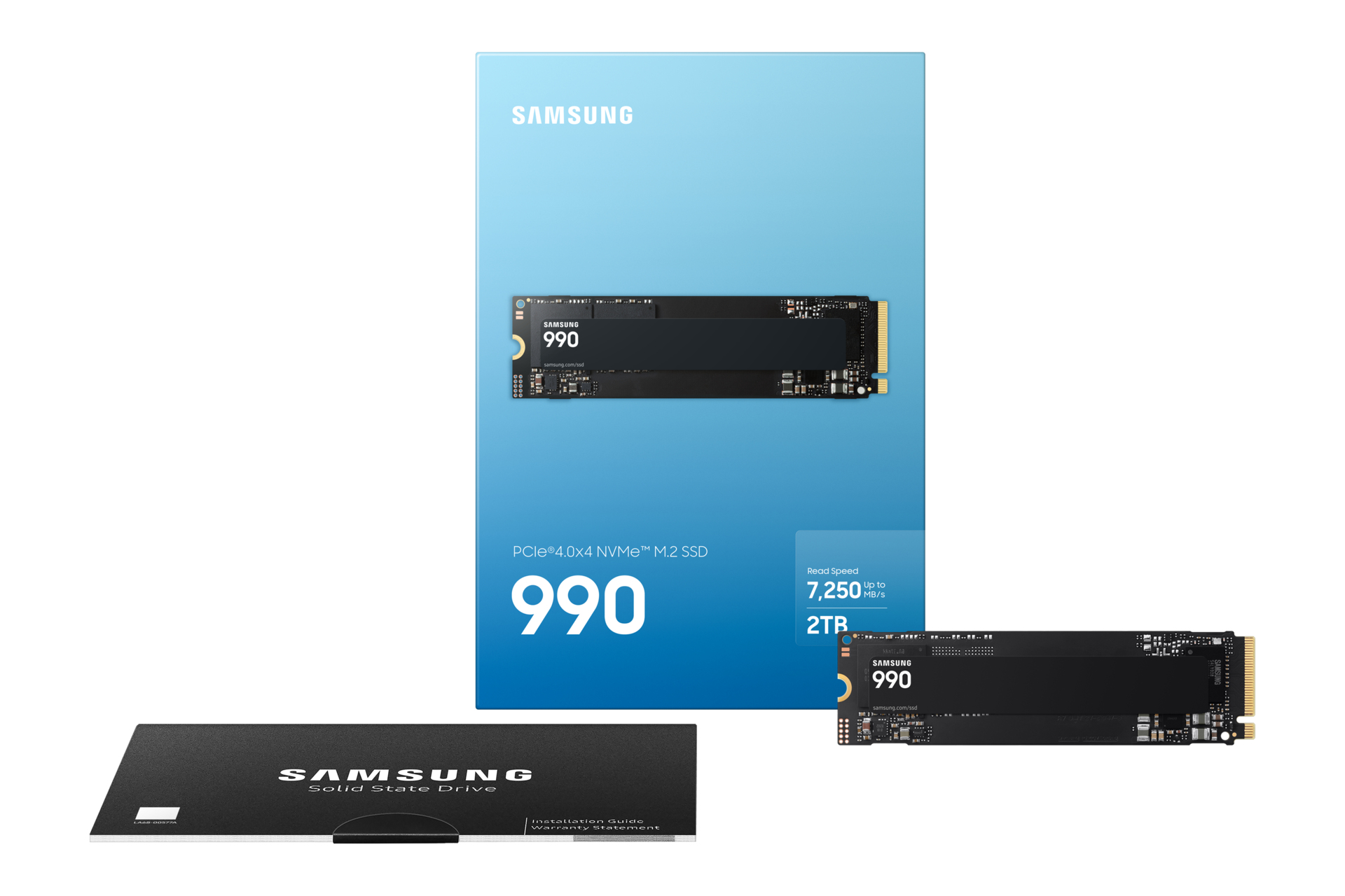 Samsung 990 PCIe 4.0 NVMe M.2 SSD - 2 TB, 2 TB, M.2, 7250 MB/s