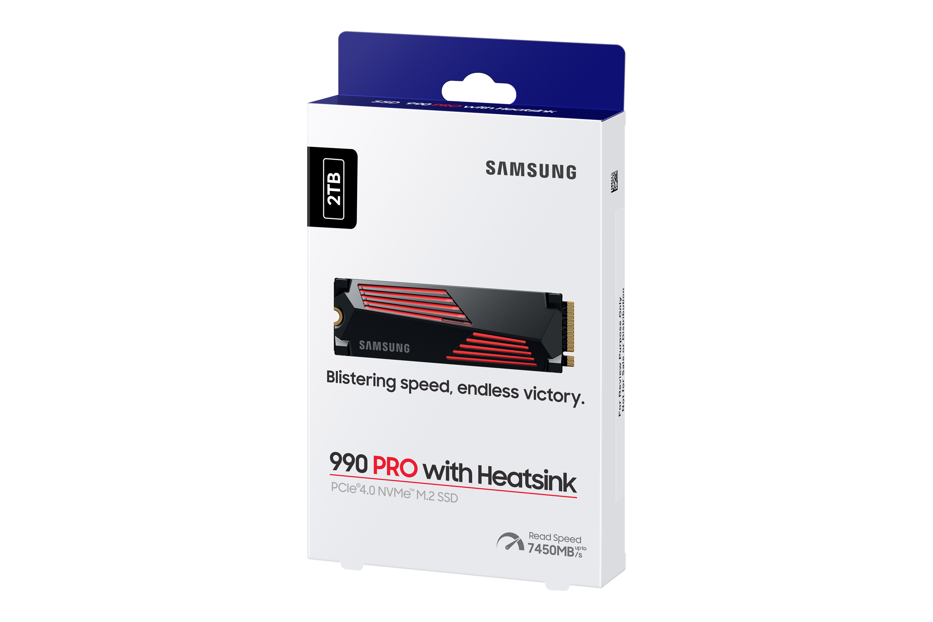 Samsung SSD 990 PRO 2TB, M.2 2280 / M-Key / PCIe 4.0 x4, Kühlkörper