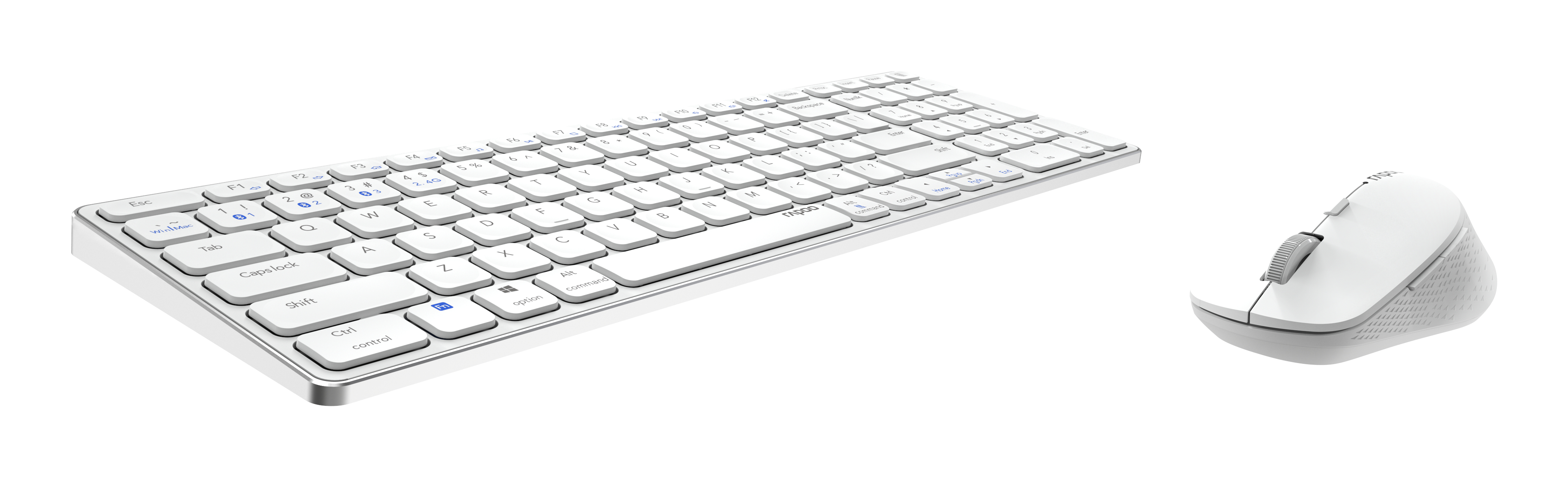 Hama 9700M, Volle Größe (100%), QWERTZ, Weiß, Maus enthalten