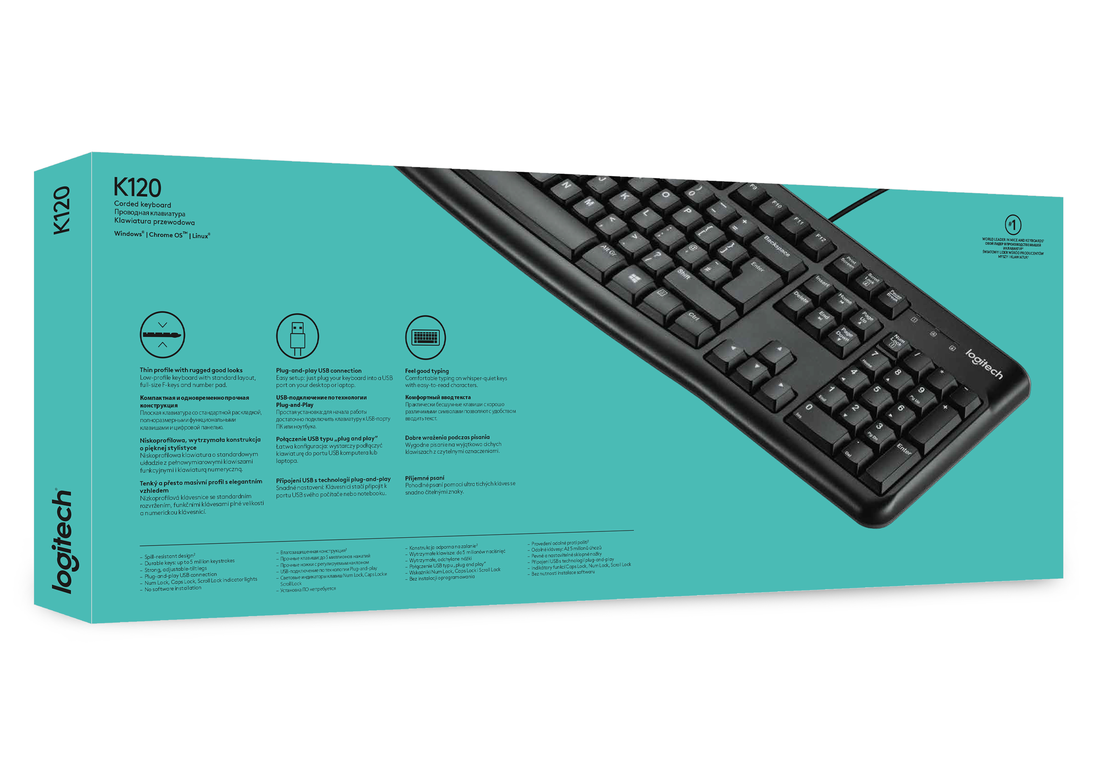 Logitech OEM K120 Keyboard for Business, USB, US