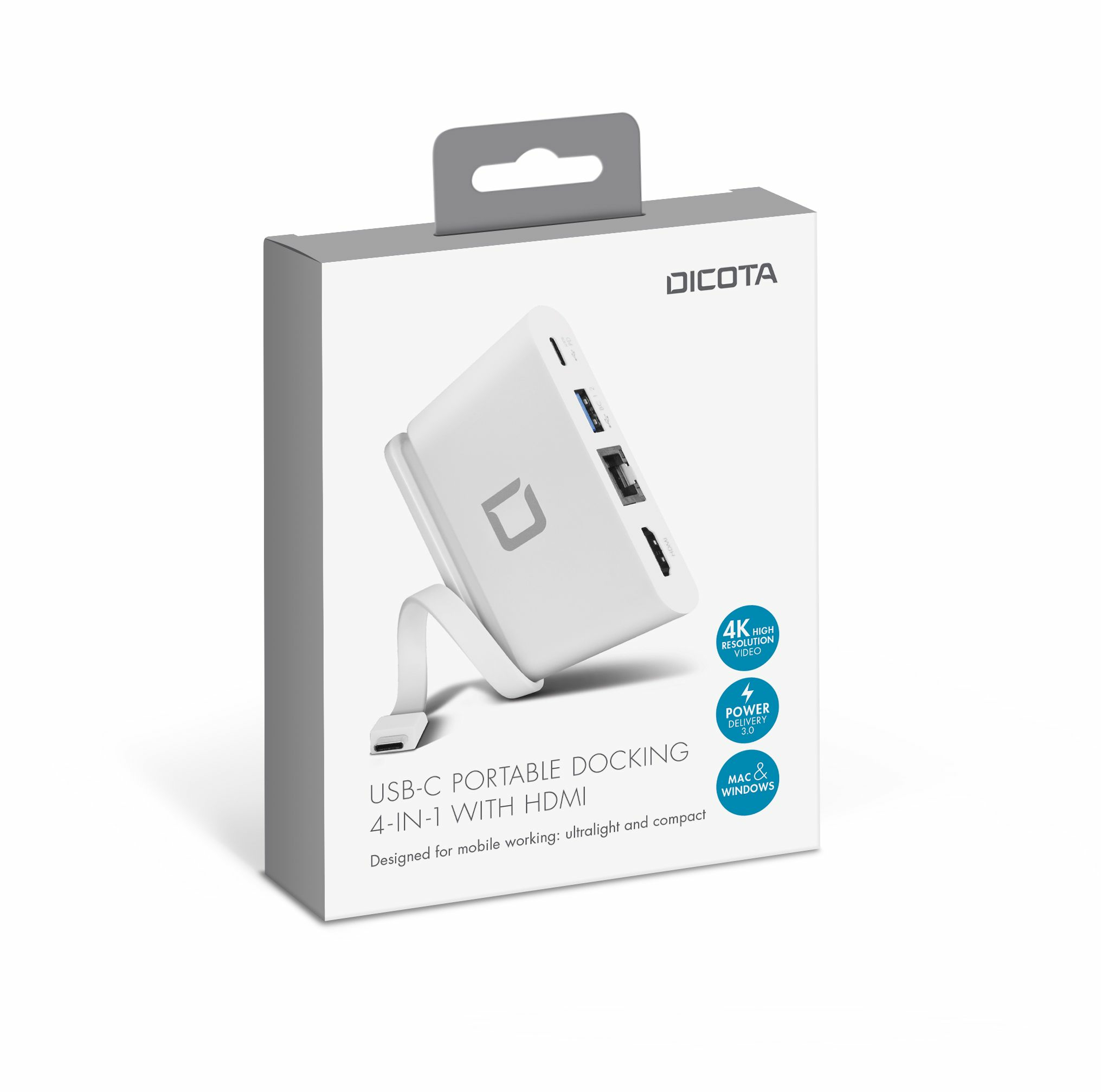 Dicota USB-C Portable Docking 4-in-1 with HDMI