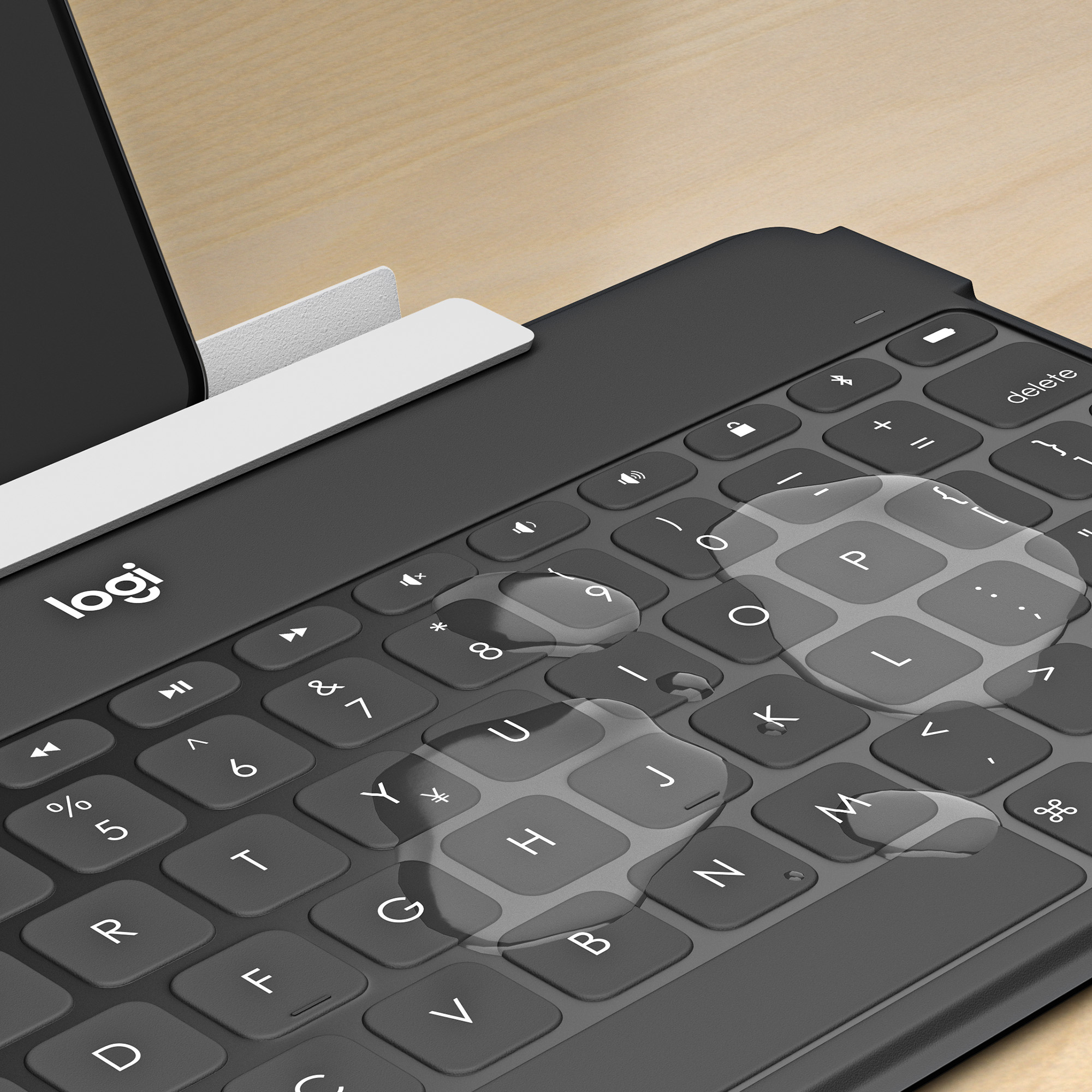 Logitech Keys-To-Go, QWERTZ, Schweiz, Schwarz, Kabellos, Bluetooth, Akku