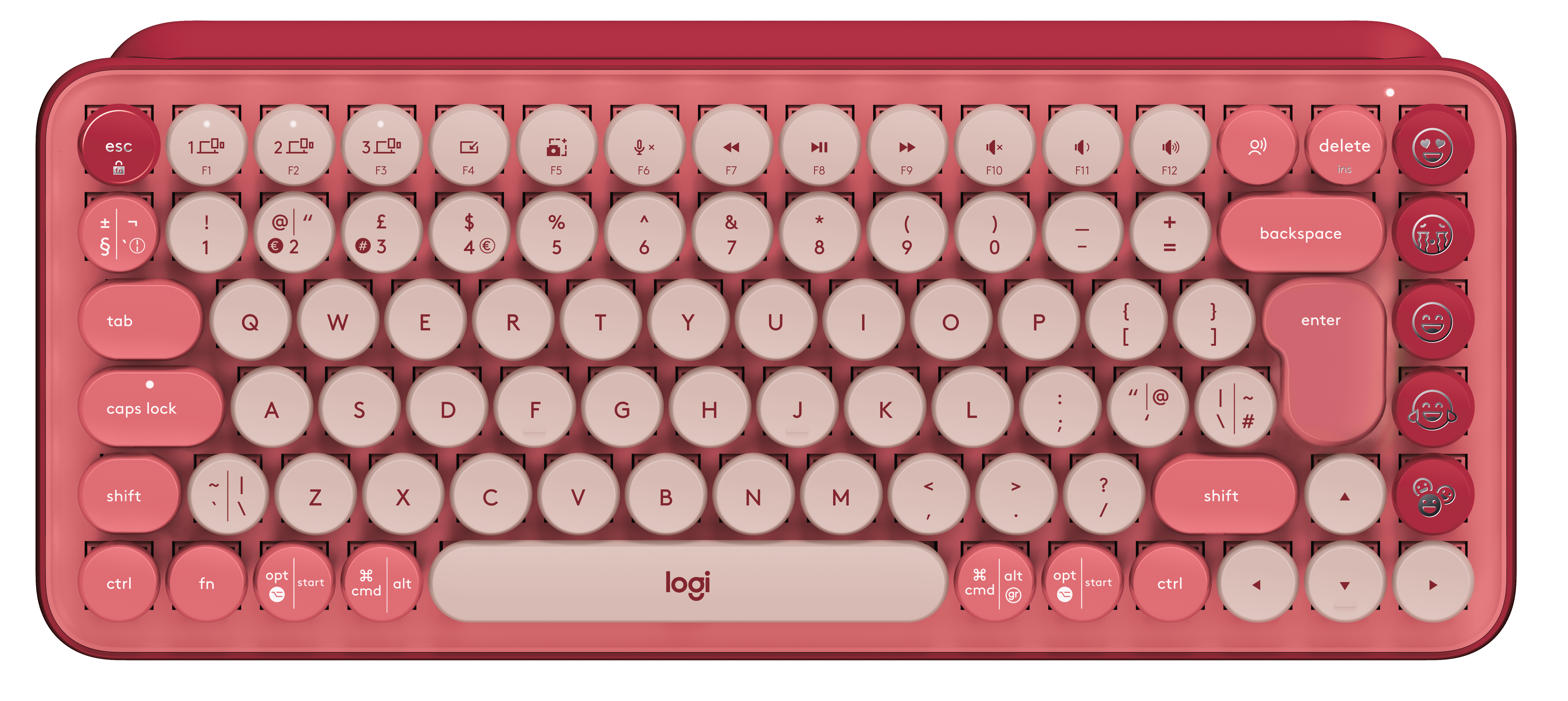 Logitech POP Keys - Tastatur - kabellos - Bluetooth LE, Bluetooth 5.1