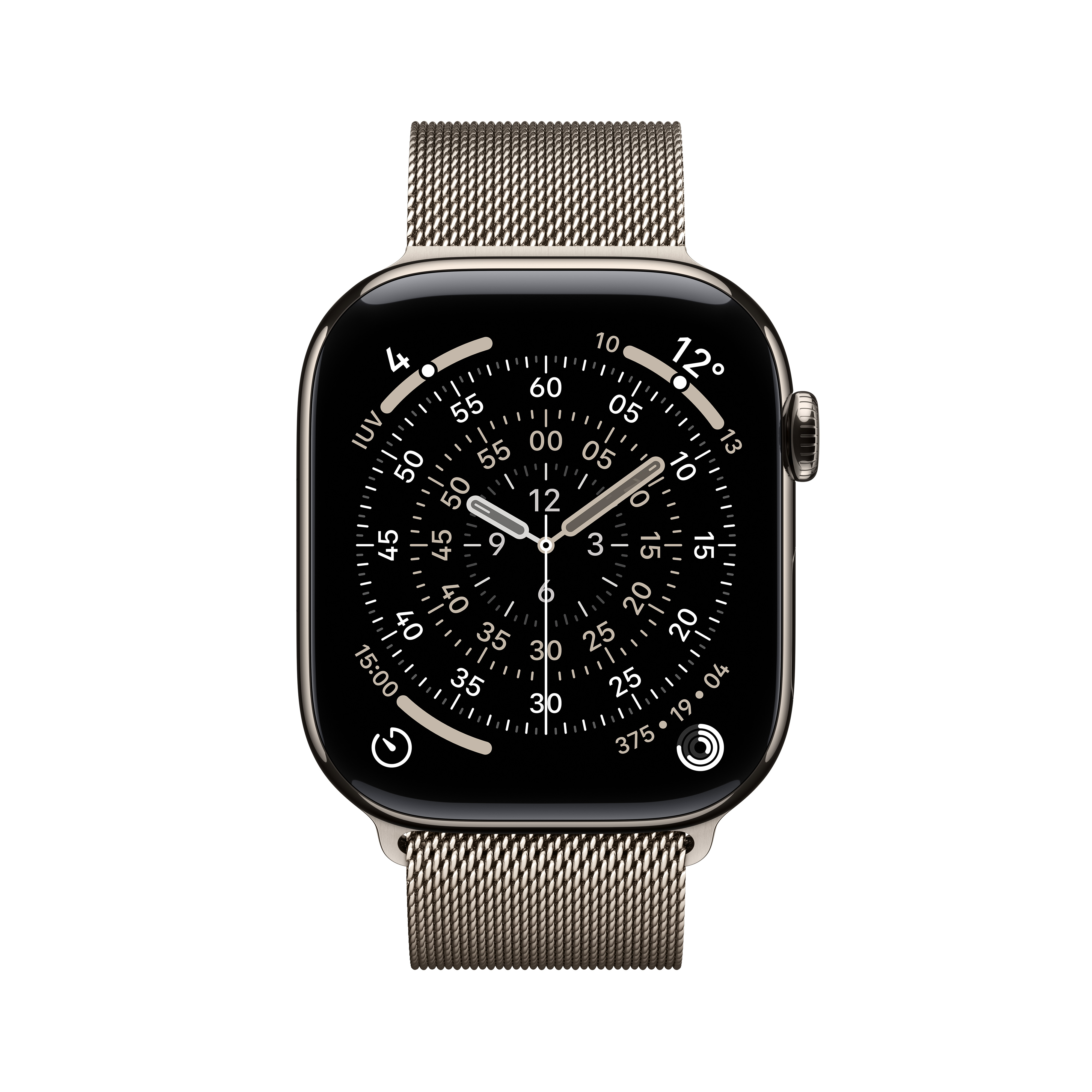 Apple Watch Series 11 (GPS + Cellular) 46mm Titan natur mit Milanaise-Armband M/L natur