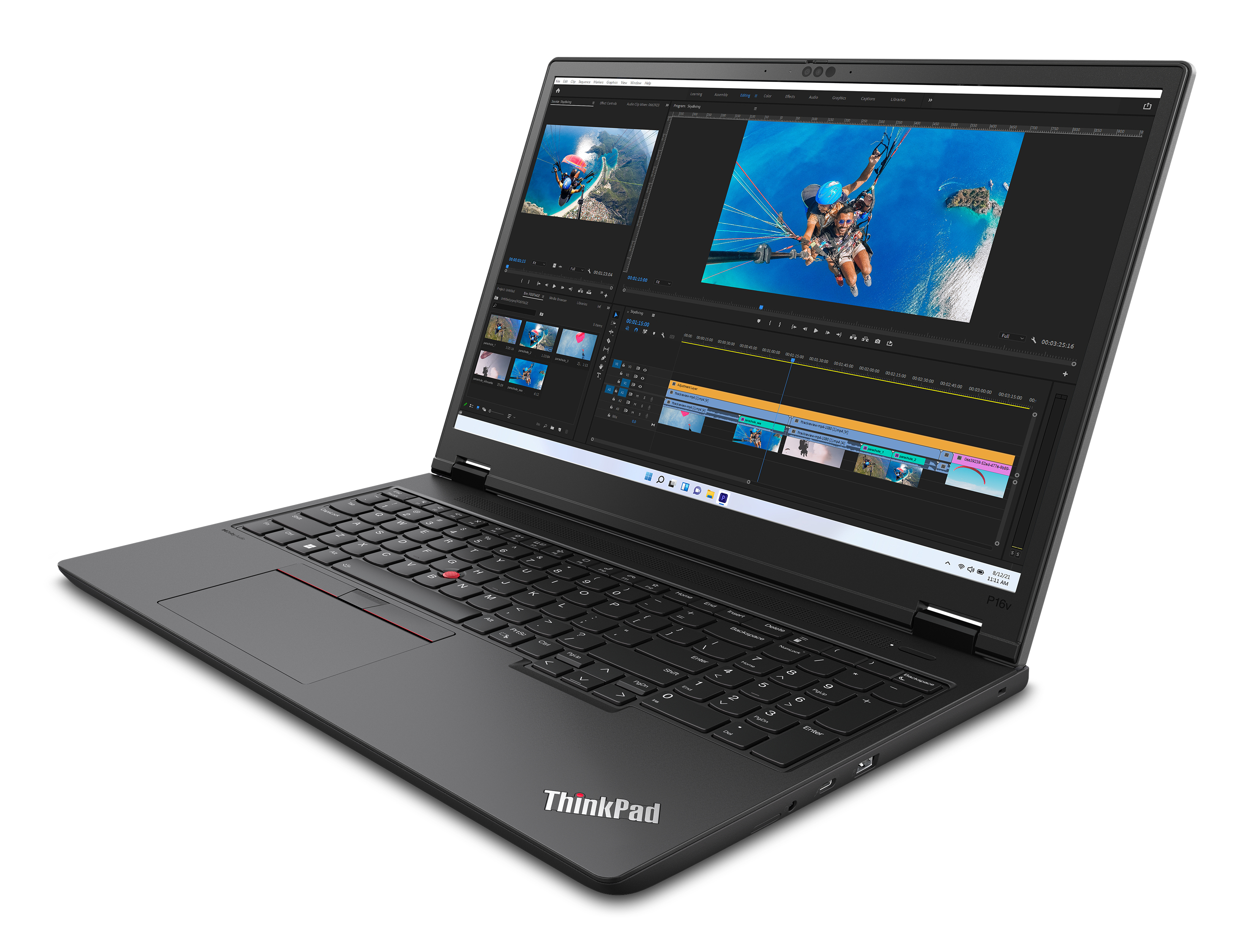 Lenovo ThinkPad P16v Gen 2, 16" WUXGA, Core Ultra 7 165H, 32GB RAM, 512GB SSD, RTX 500 Ada, W11P