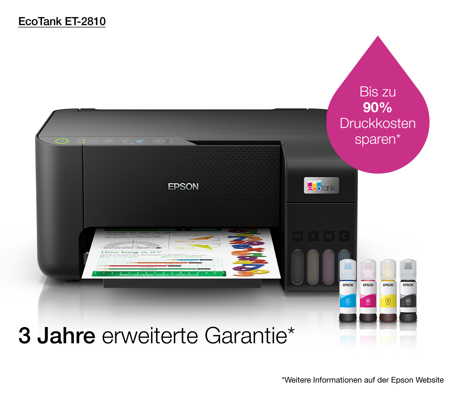 Epson EcoTank ET-2810 - Multifunktionsdrucker - Farbe - Tintenstrahl - ITS - A4 (Medien)