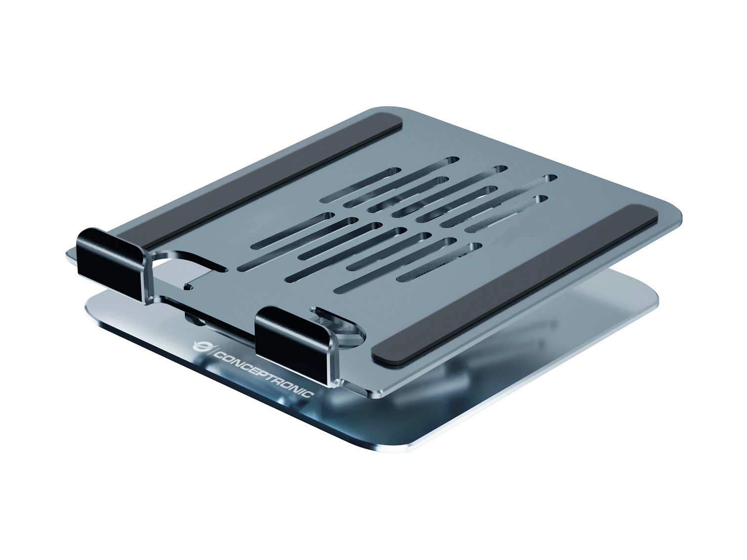 Conceptronic THANA09G Faltbarer und drehbarer Tabletständer, 360° drehbare Basis, höhenverstellbar, 