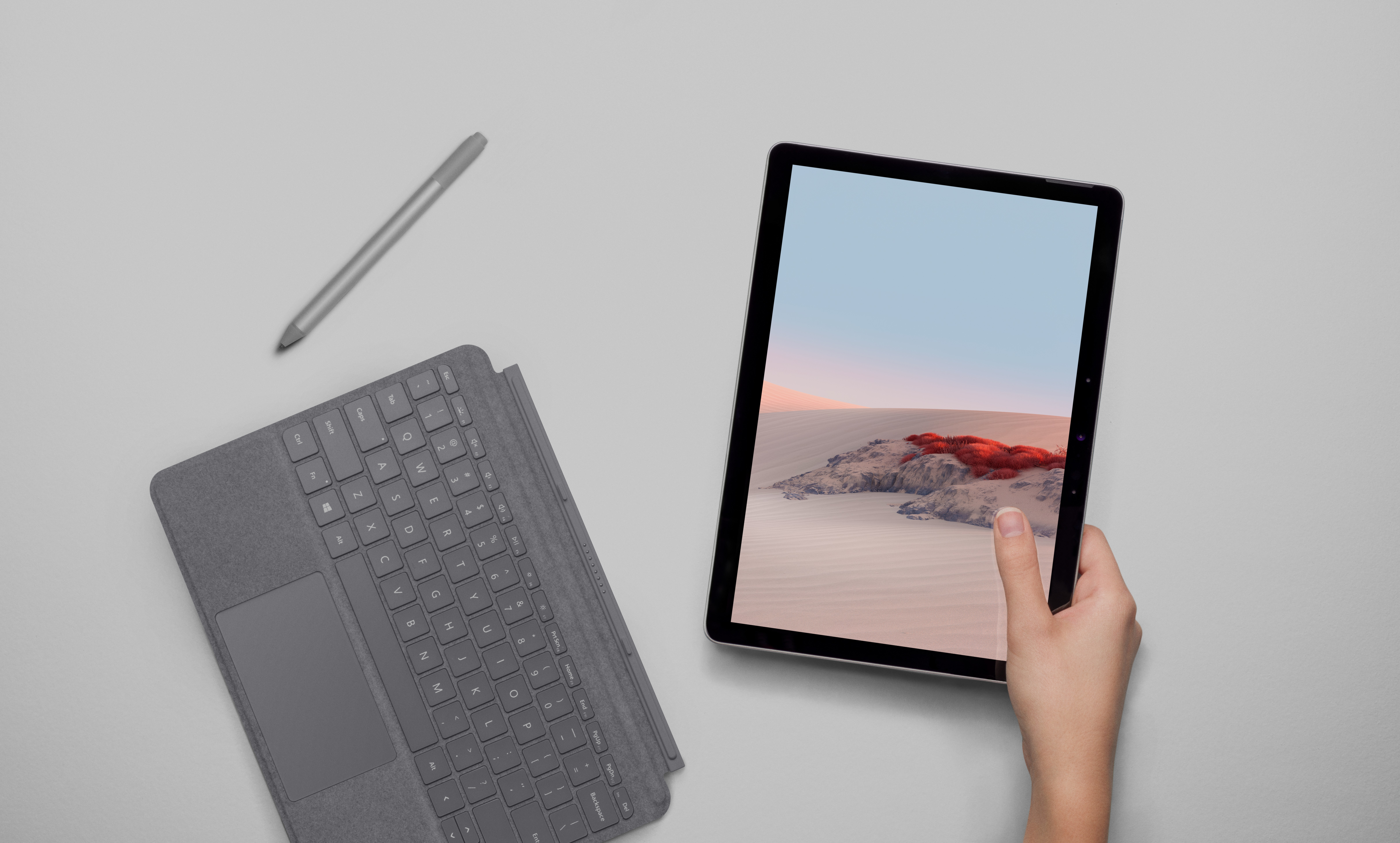 Microsoft Surface Go Type Cover, QWERTY, UK International, Trackpad, 1 mm, Microsoft, Surface Go 1/2