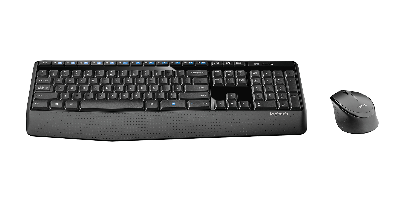 Logitech MK345, Volle Größe (100%), Kabellos, RF Wireless, Schwarz, Maus enthalten