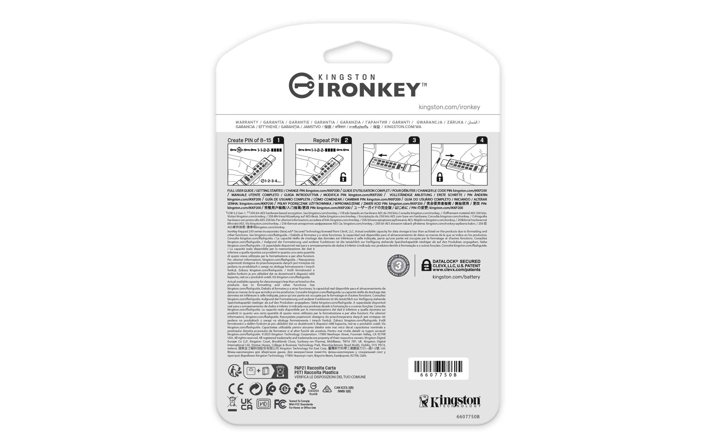 Kingston IronKey Keypad 200C - USB-Flash-Laufwerk