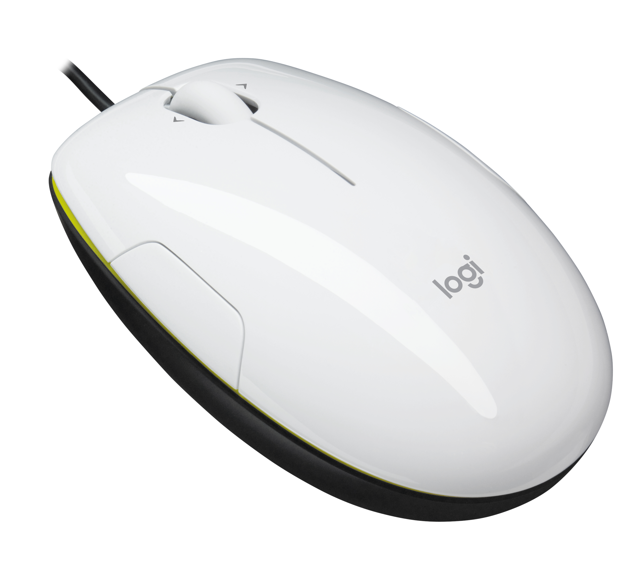 Logitech LS1, Beidhändig, Laser, USB Typ-A, 1100 DPI, Schwarz, Weiß