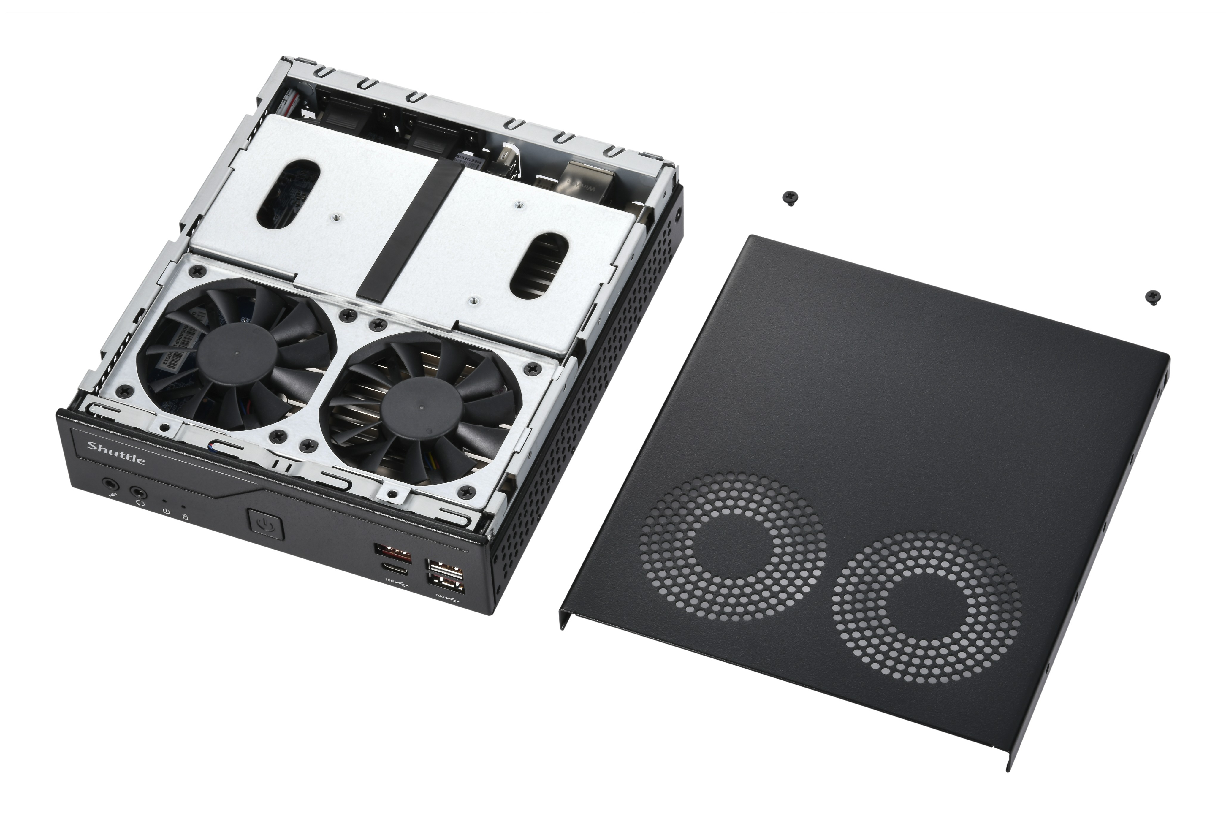 Shuttle Slim PC DB860 , S1851, 2x HDMI, 1x DP, 1x USB-C (DP), 1x 2.5", 1x M.2, 2x LAN (Intel 1G + 2.