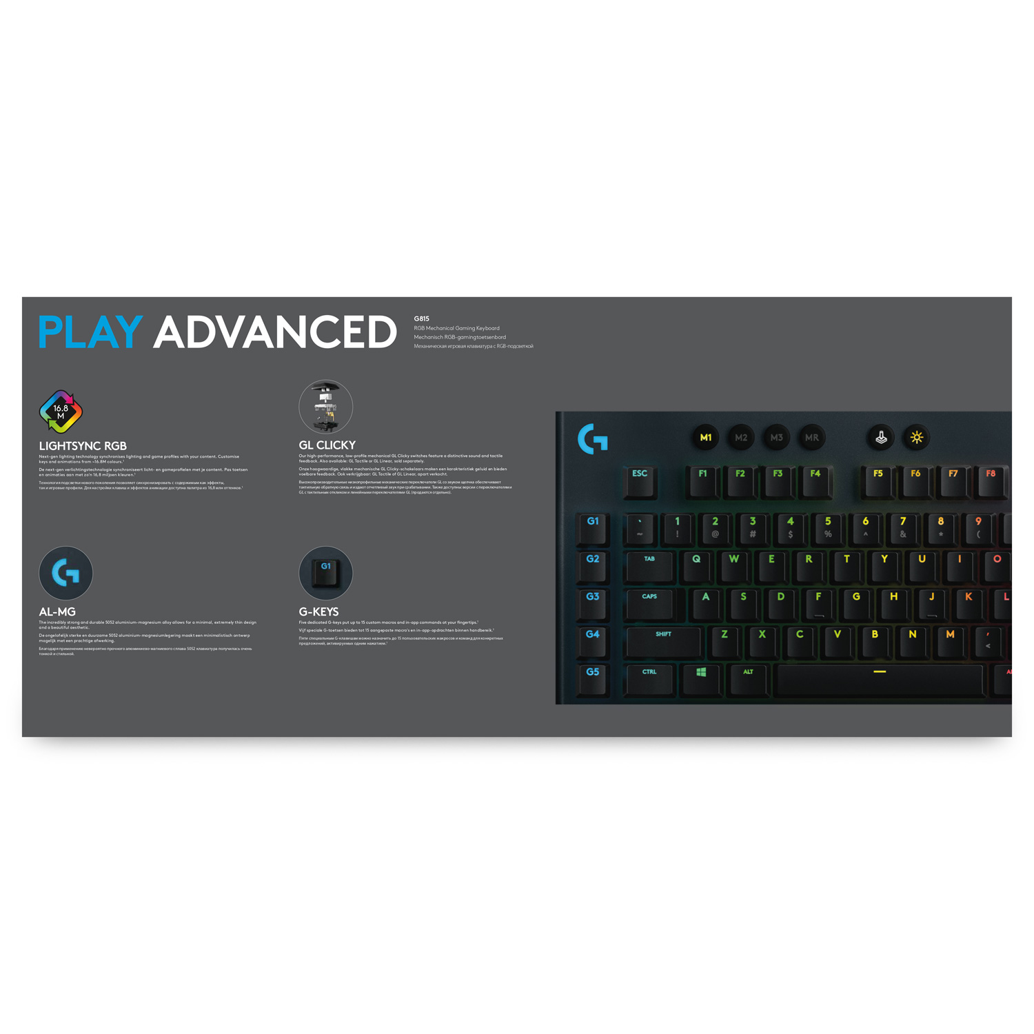 Logitech Gaming G815 - Tastatur - Hintergrundbeleuchtung