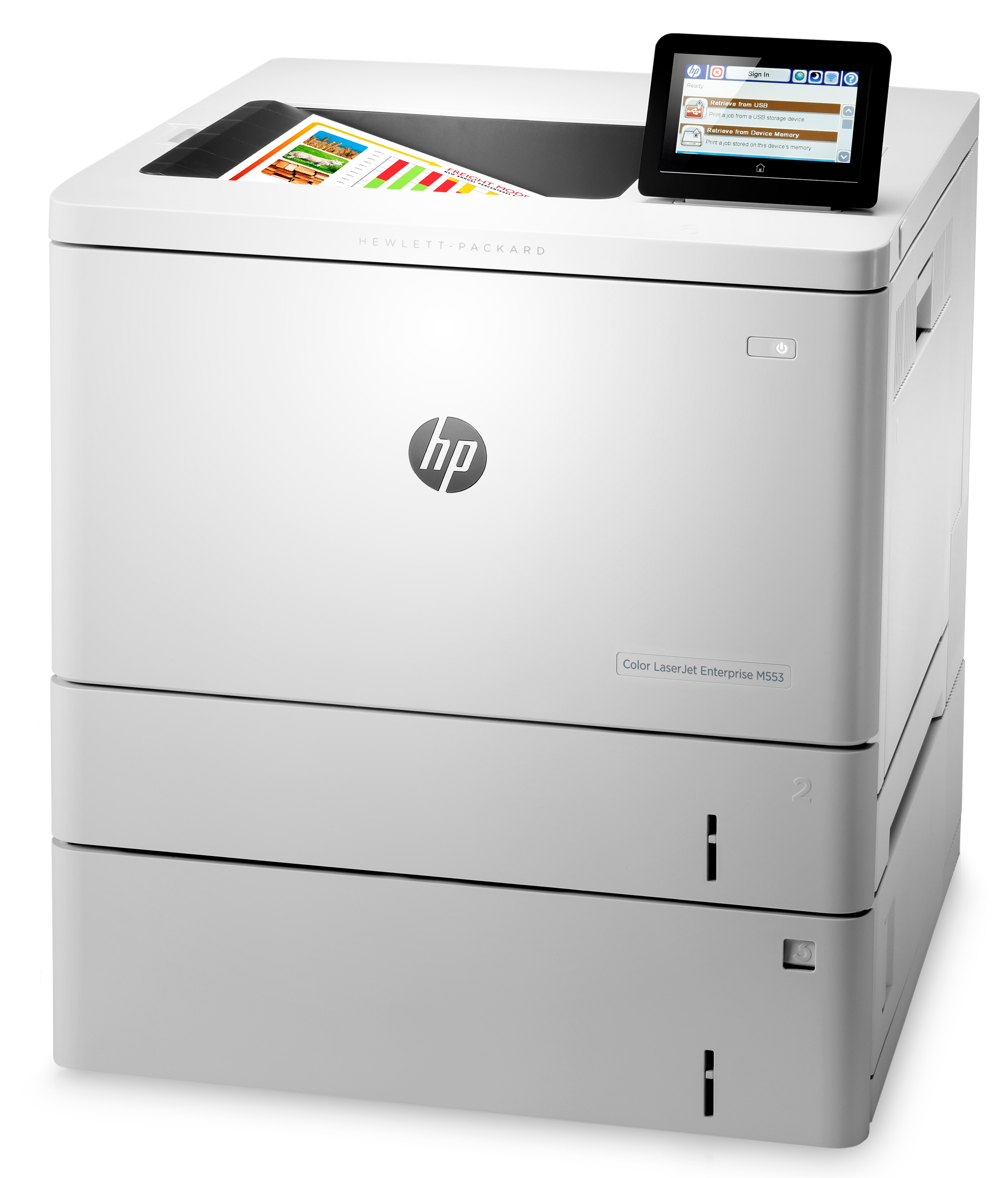 HP Color LaserJet Enterprise M553x, Drucken, USB-Druck über Vorderseite; Beidseitiger Druck, Laser,