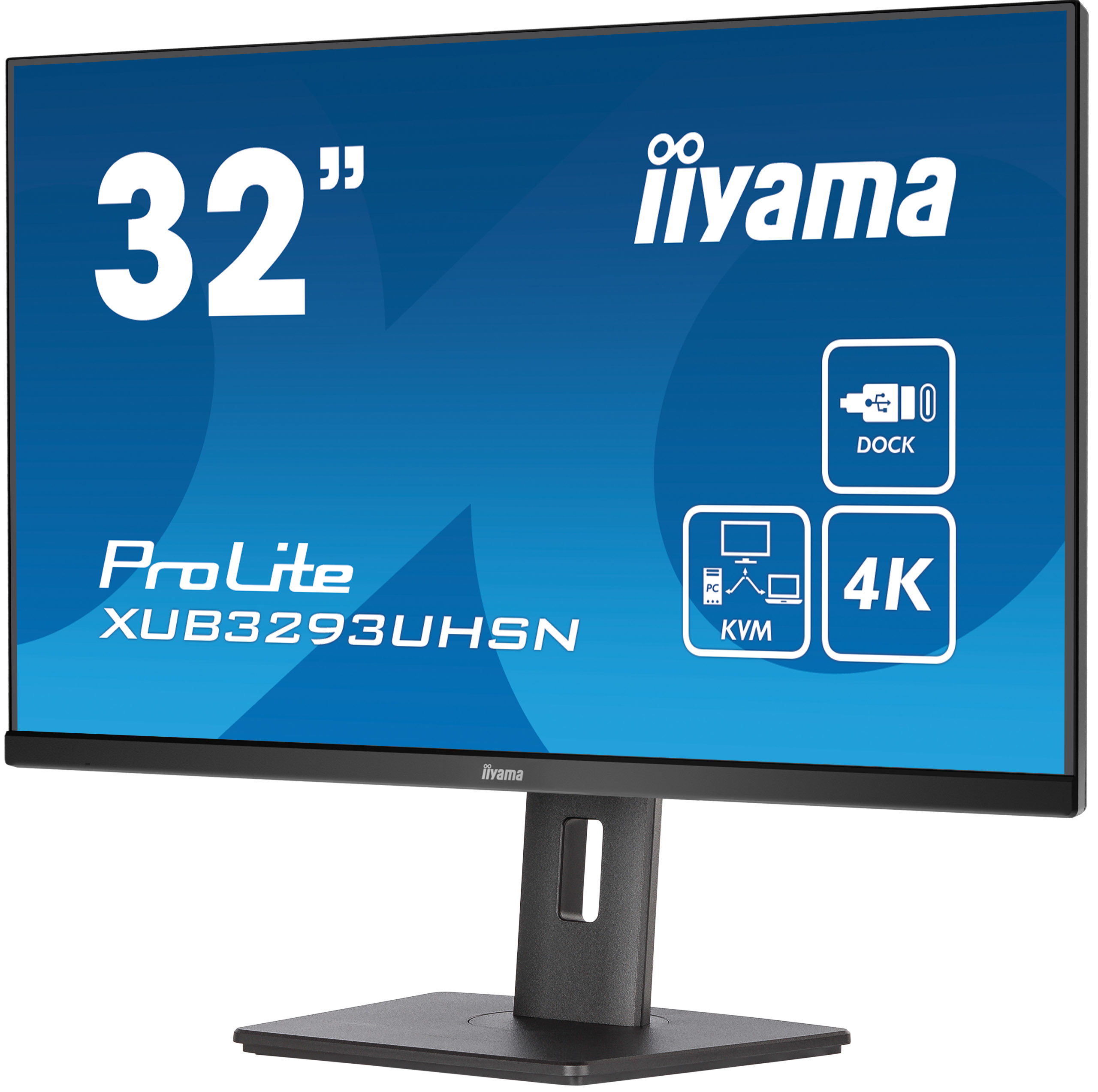 iiyama ProLite XUB3293UHSN-B5 Monitor 80cm (31.5") 4K UHD, IPS, 4ms, HDMI, DP, USB