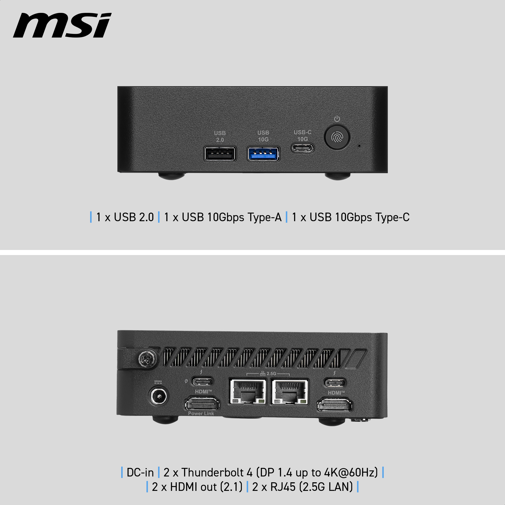MSI Cubi NUC AI+ 3MG-008DE, Core Ultra 5 322, 16GB, 512GB, Wi-Fi 7, Win11 Pro
